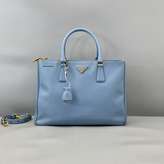 Prada - Saffiano Lux Tote (Galleria Bag) - Saffiano leather - Blue - (large)