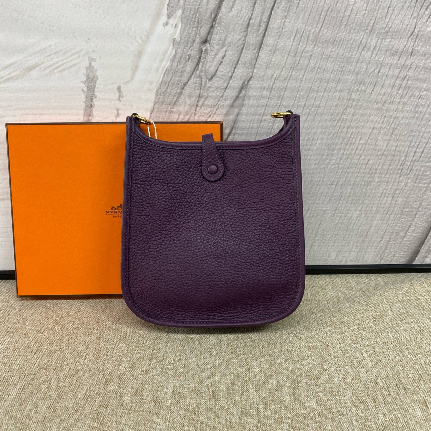 Hermes - Evelyne 16 Amazone mini - Taurillon Clemence leather - Blackcurrant Purple (Cassis) - (mini)