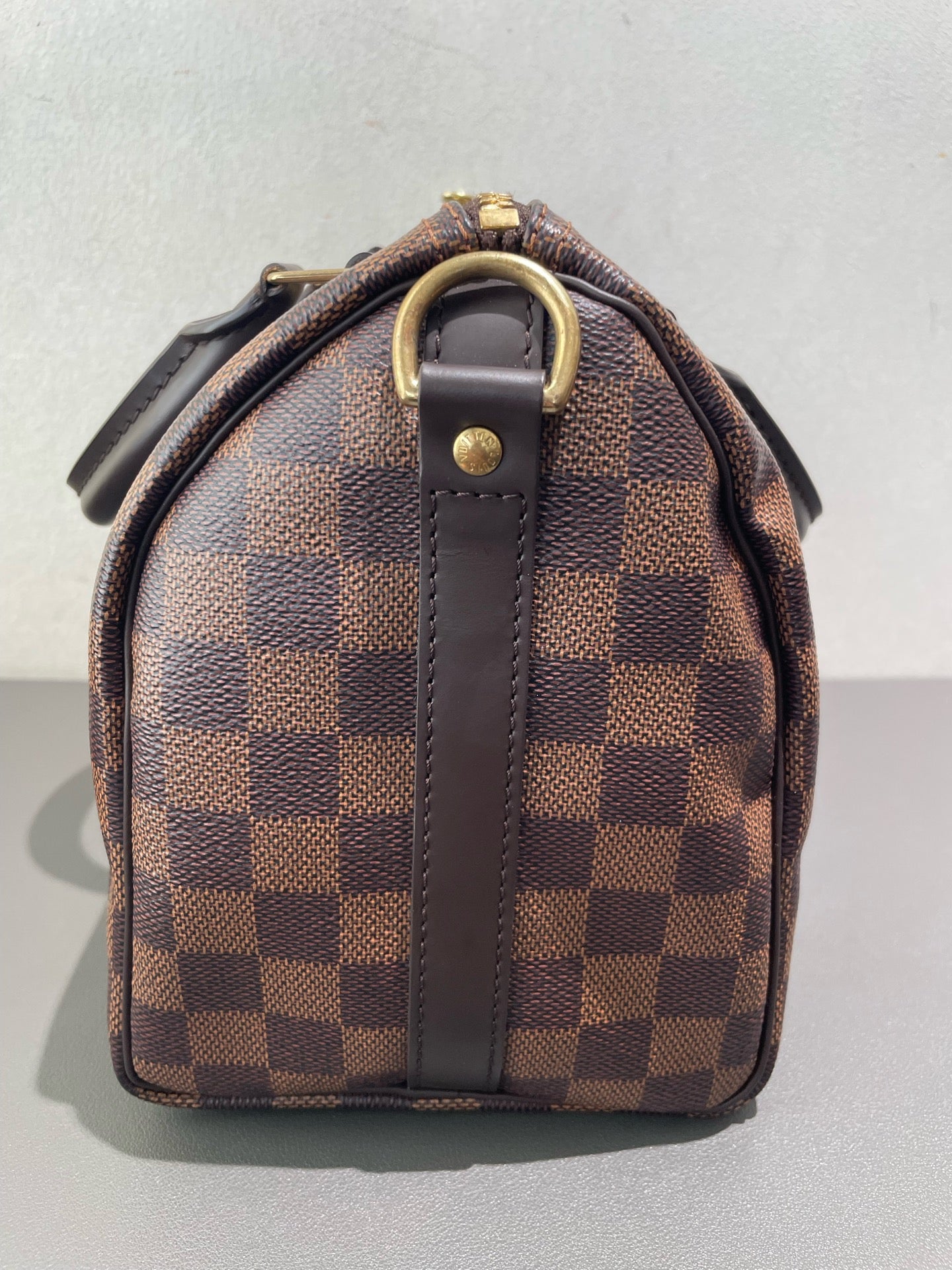 Louis Vuitton - Speedy 25 Bandoulière - Damier Ebene coated canvas with smooth leather trim - Brown - (Small)