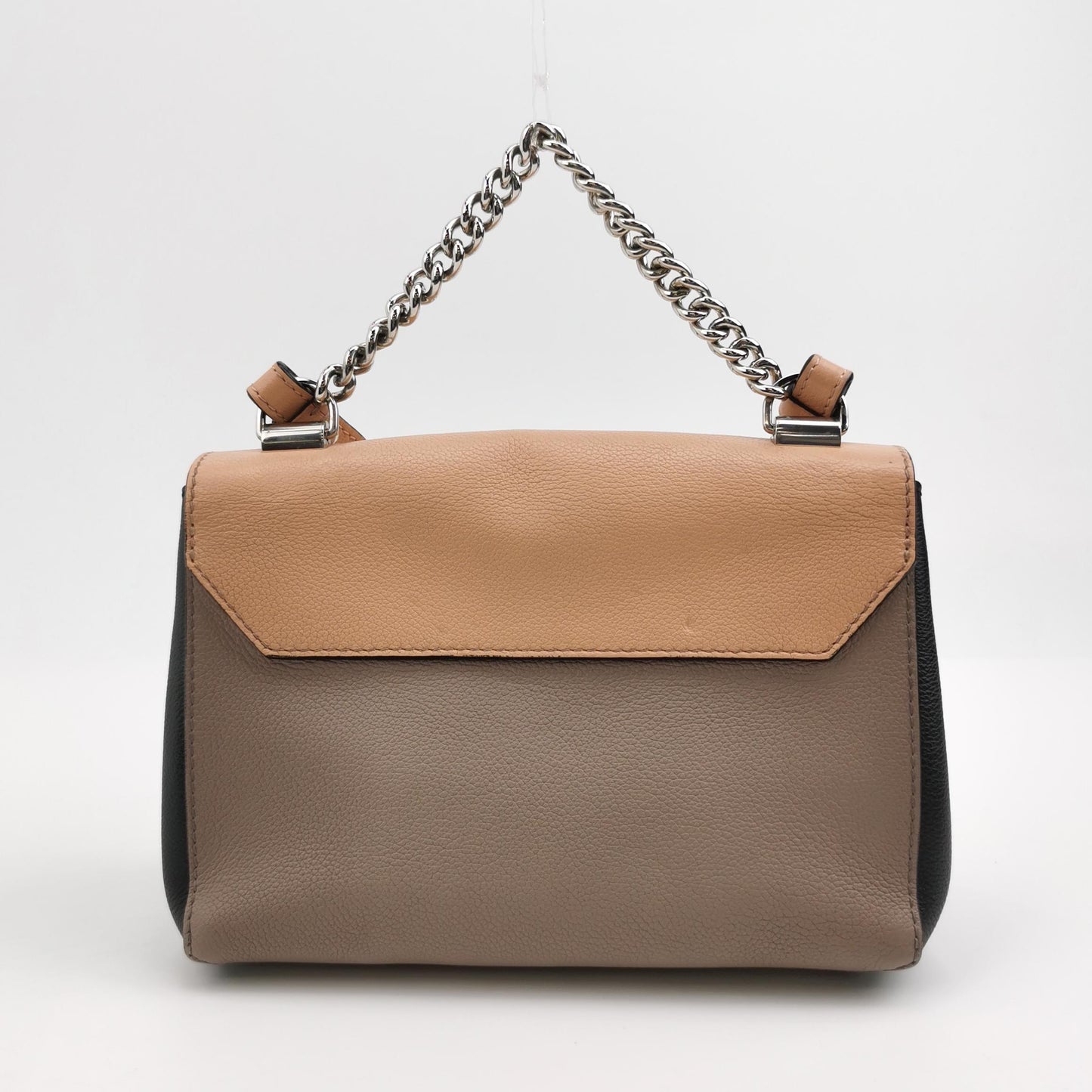 Louis Vuitton - Lockme - Grained calfskin leather - Pink, Grey, and Black color-block with Silver-Tone Hardware - (Small)