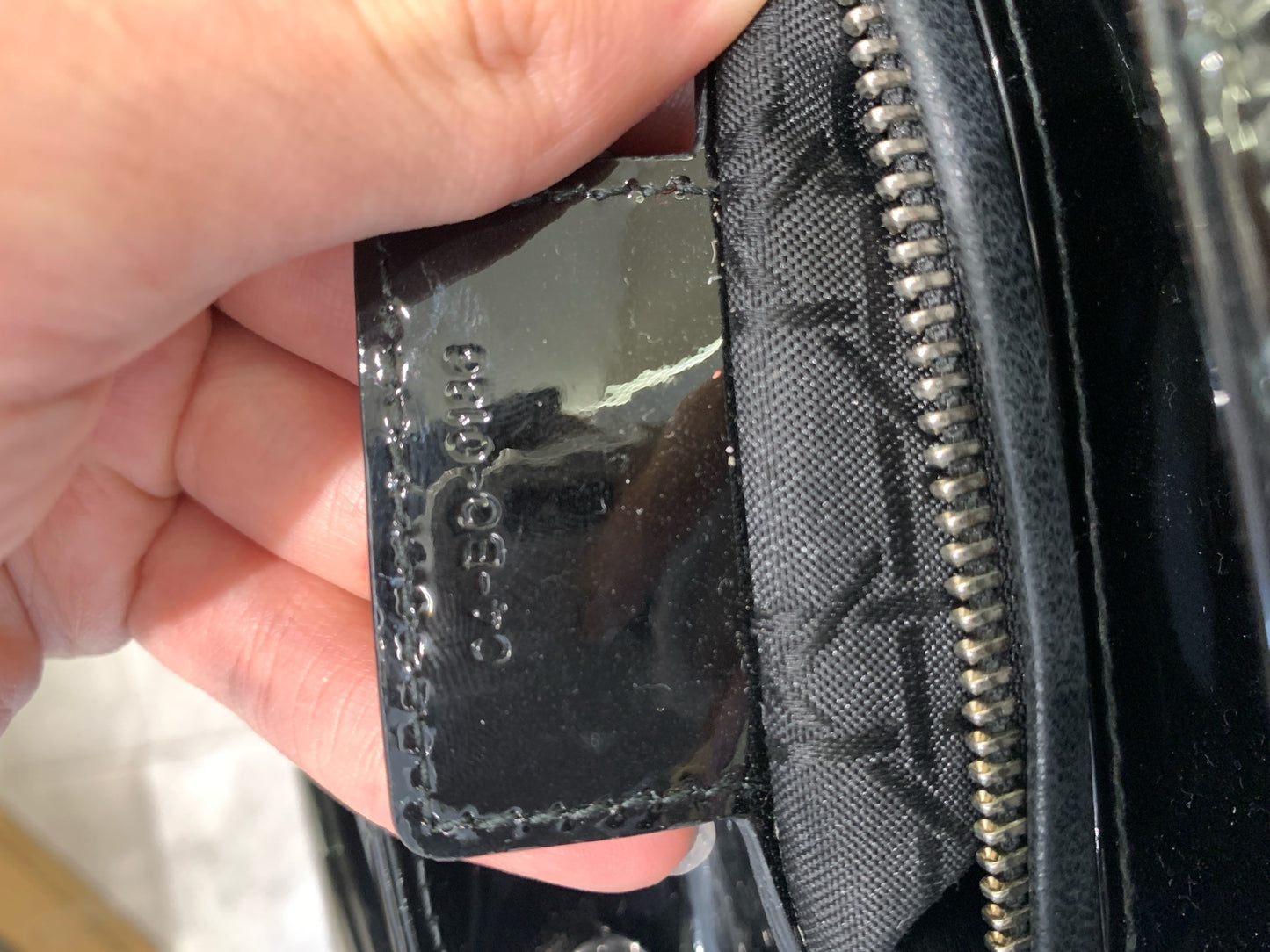 Dior - Lady Dior (5-Grid/Cannage) - Patent leather - Black - (Medium)