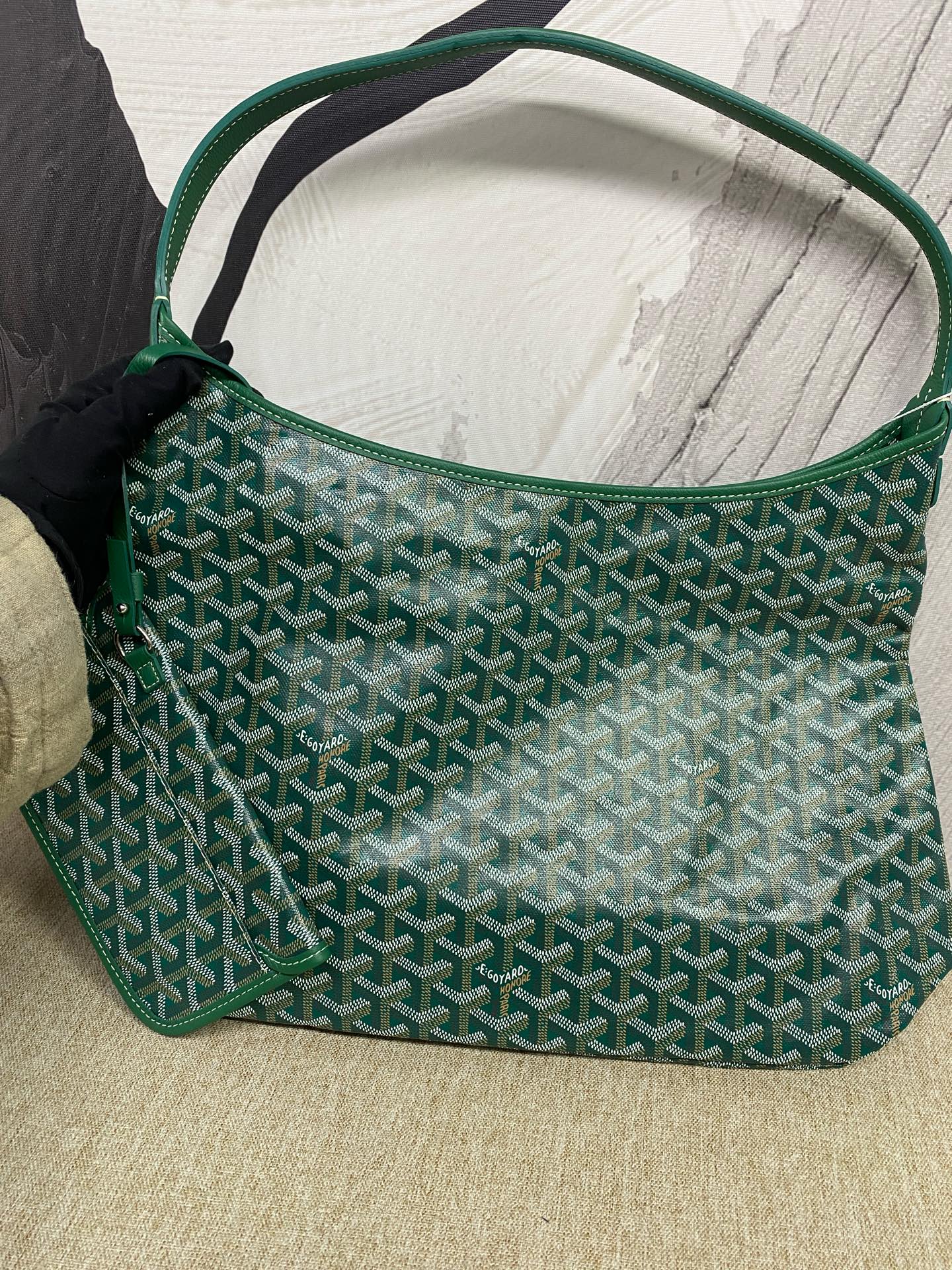 Goyard - Hobo - Goyardine canvas with leather trim - Green - (large)