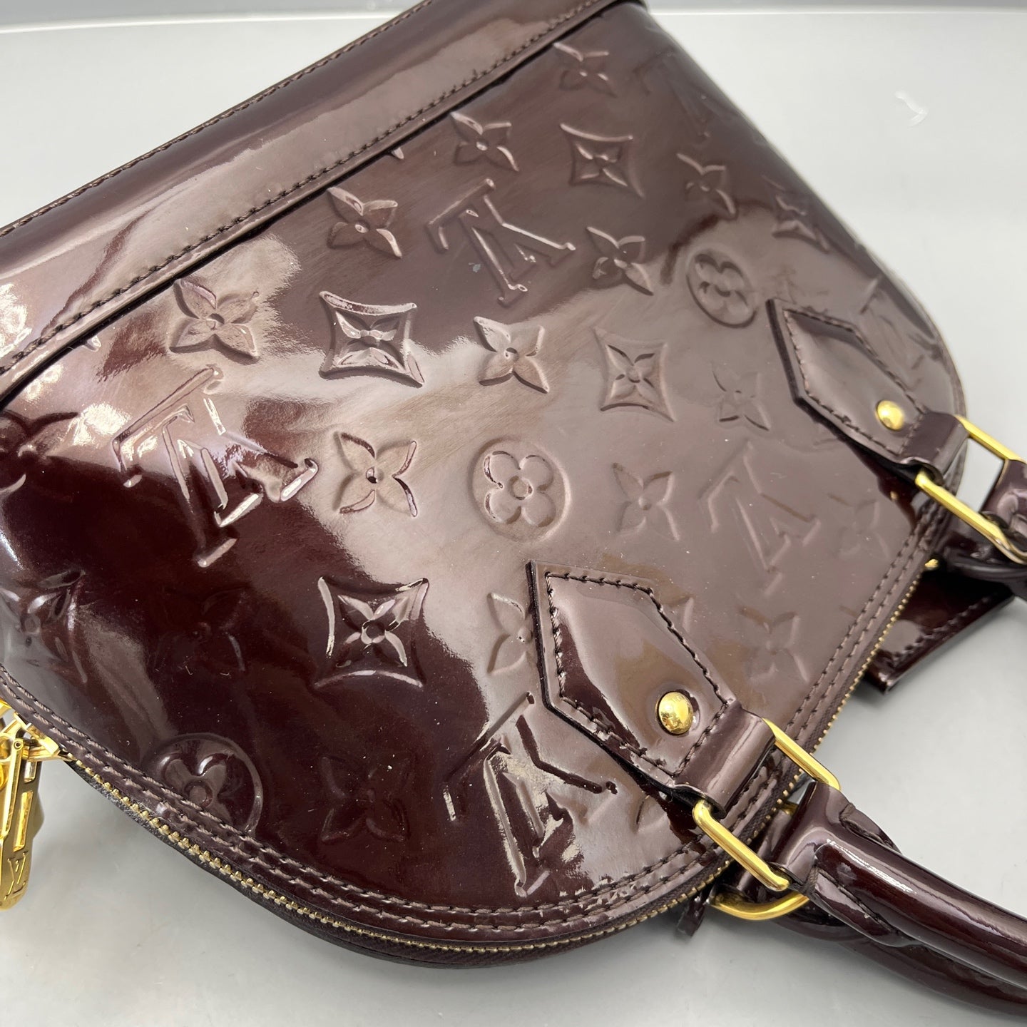 Louis Vuitton - Alma BB - Patent leather - Burgundy - (mini)