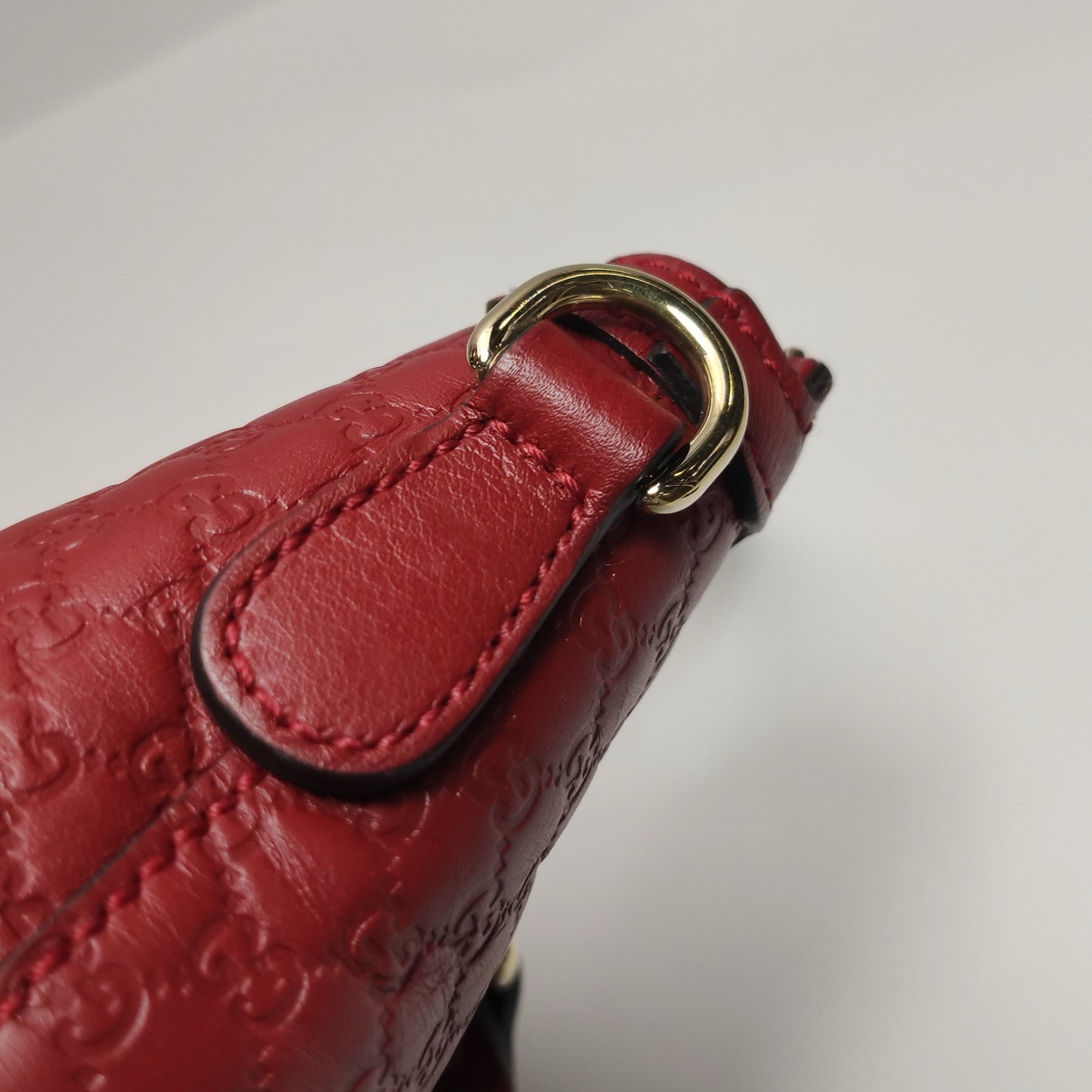 Gucci - Gucci Microguccissima Leather Top Handle Tote Bag 449656 - Leather - Red - (medium)