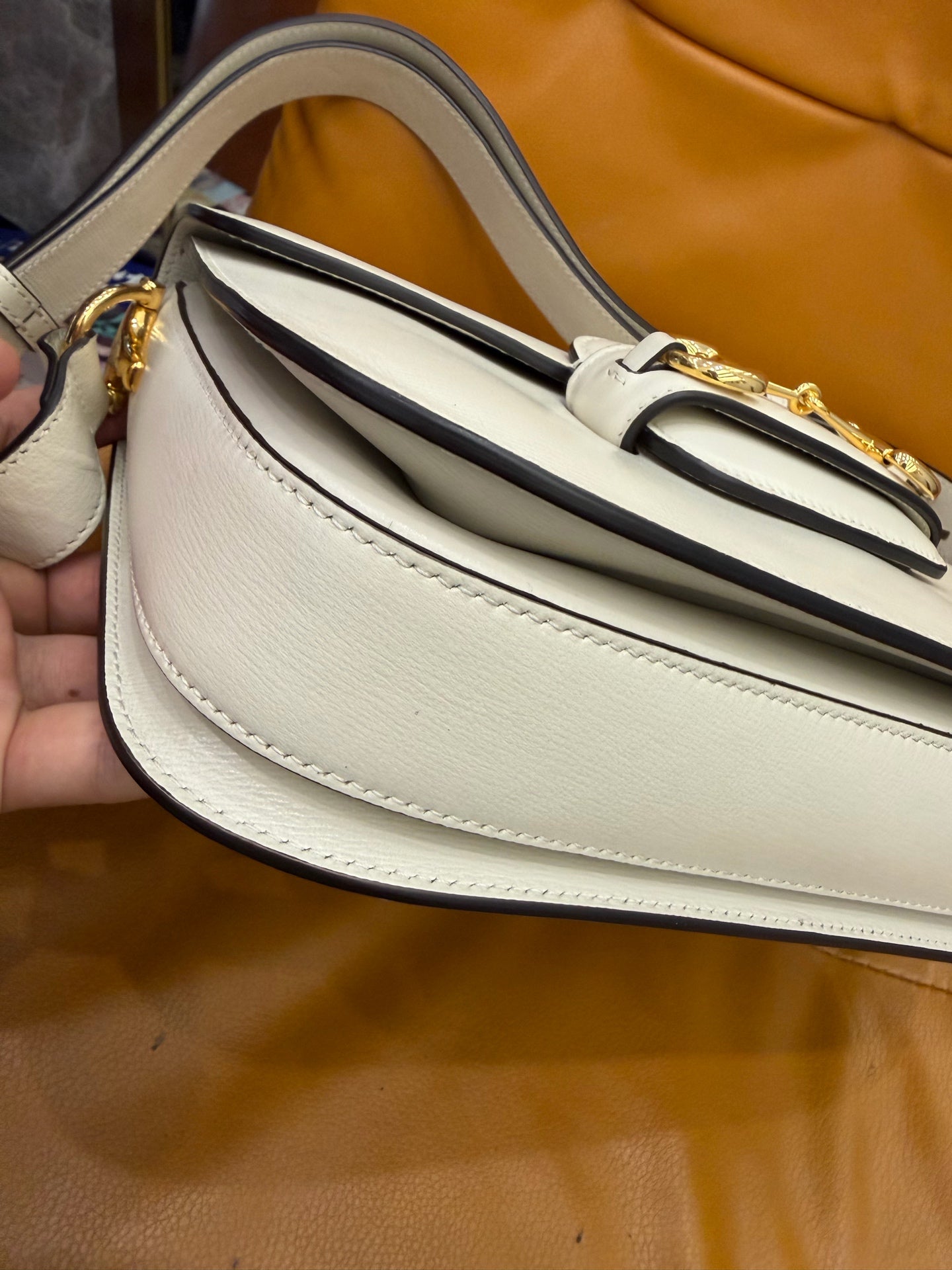 Gucci - Horsebit 1955 Shoulder Bag - Leather - Off-white - (medium)