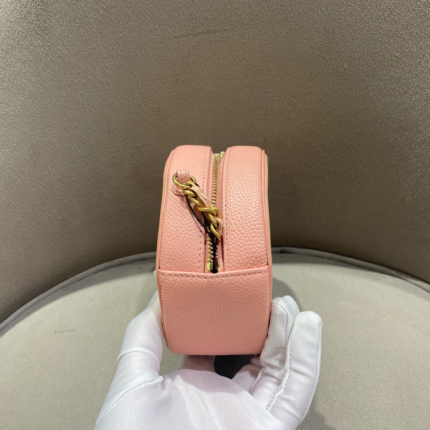 Chanel - Round Mini Bag - Caviar leather - Pink - (mini)
