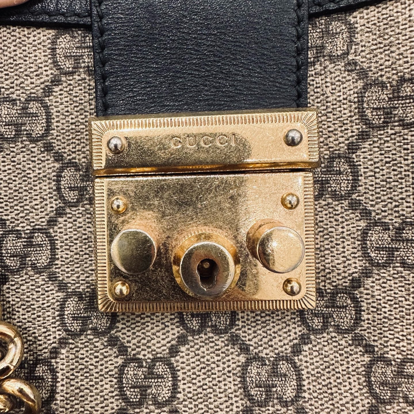 Gucci - Padlock Mini GG Supreme Shoulder Bag - GG Supreme canvas with leather trim - Black - (mini)