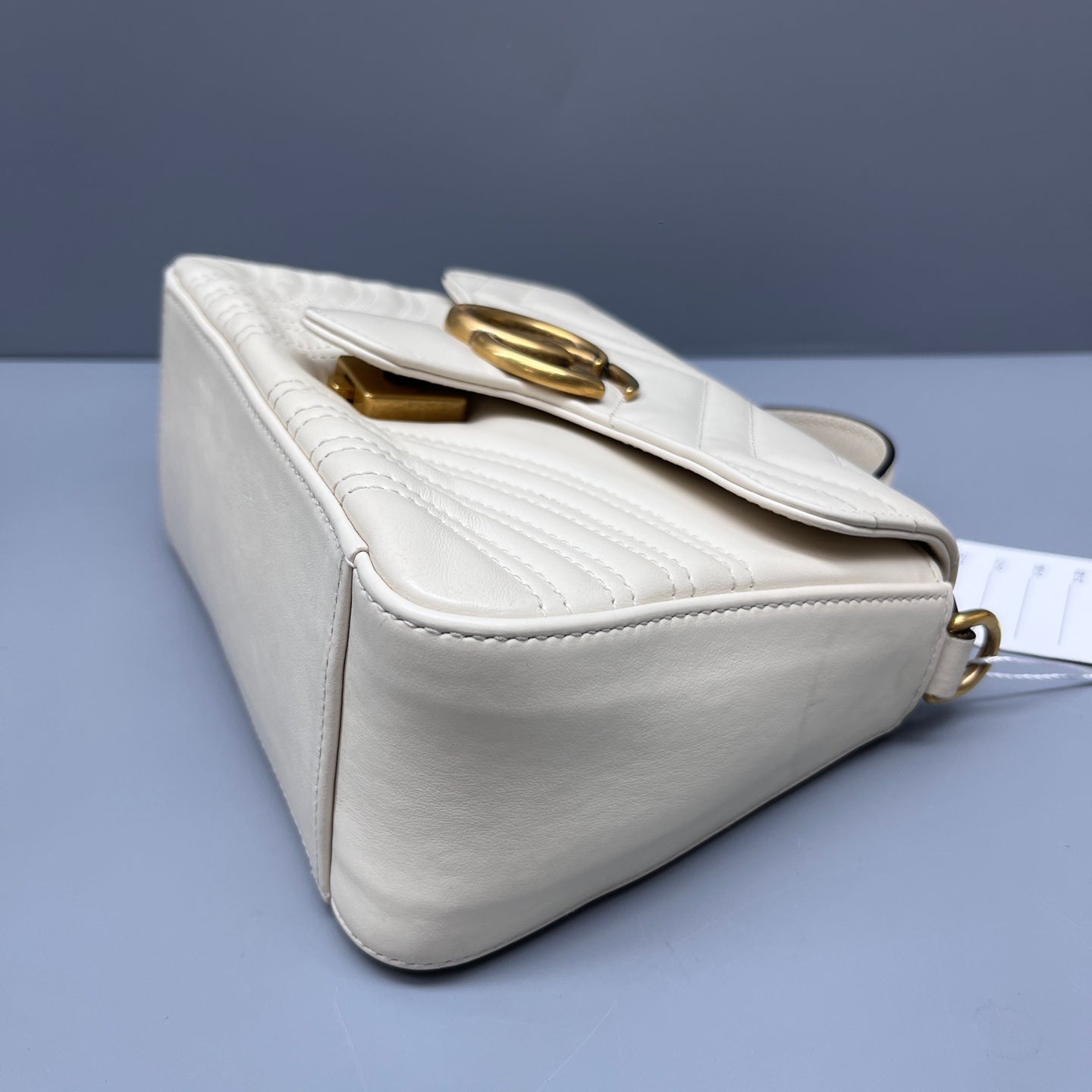 Gucci - GG Marmont Matelassé Mini Top Handle Bag - Leather - White - (mini)