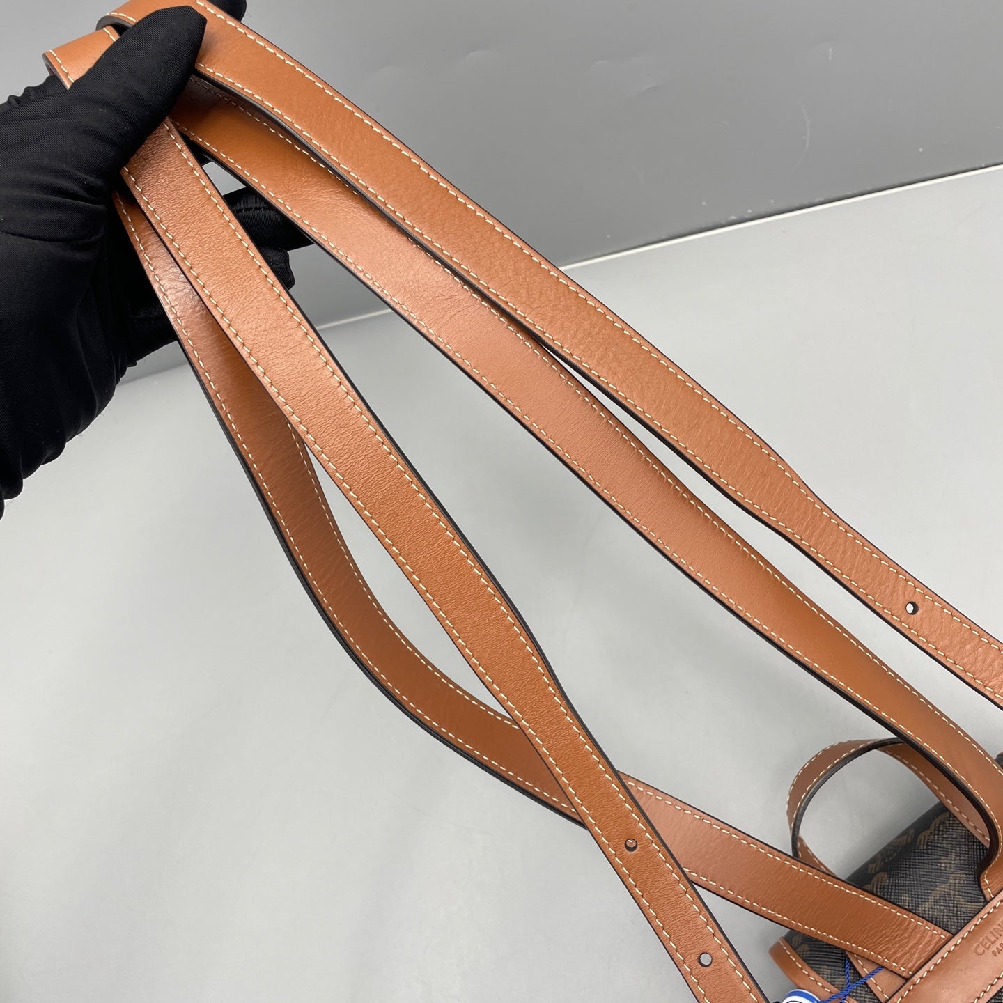 Celine - Triomphe Canvas Mini Backpack - Triomphe canvas and leather - Brown - (mini)