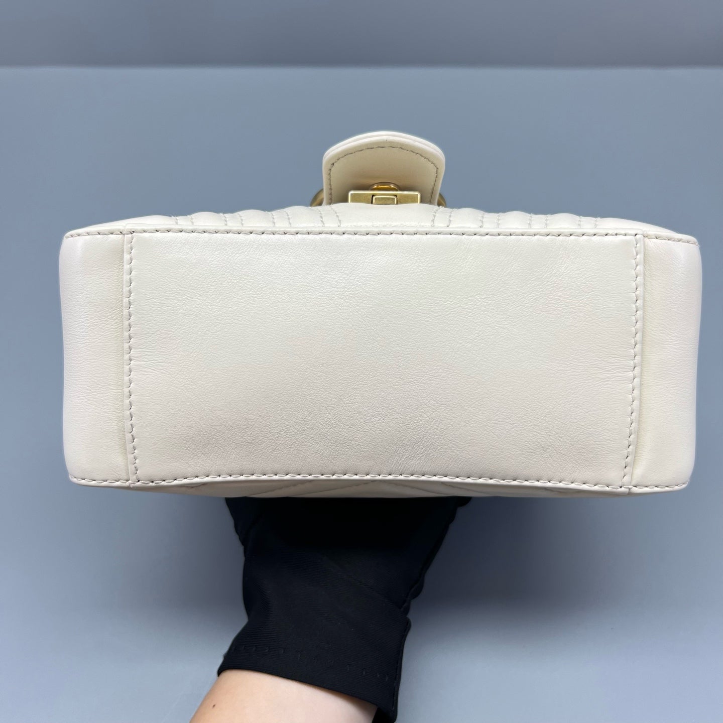 Gucci - GG Marmont Mini Top Handle Bag - Leather - White - (mini)