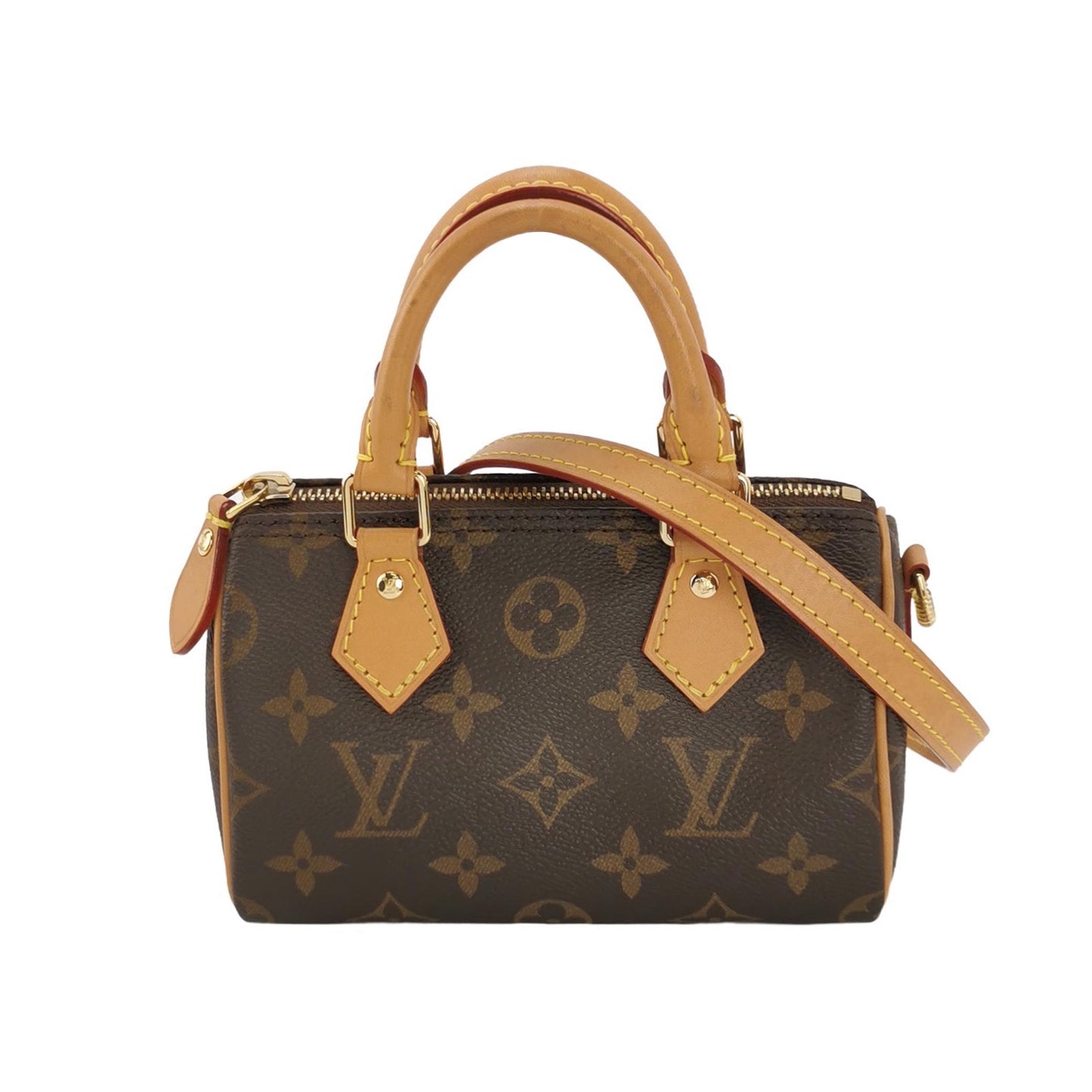 Louis Vuitton - Nano Speedy M81085 - Monogram coated canvas with Vachetta leather trim - Brown - (mini)