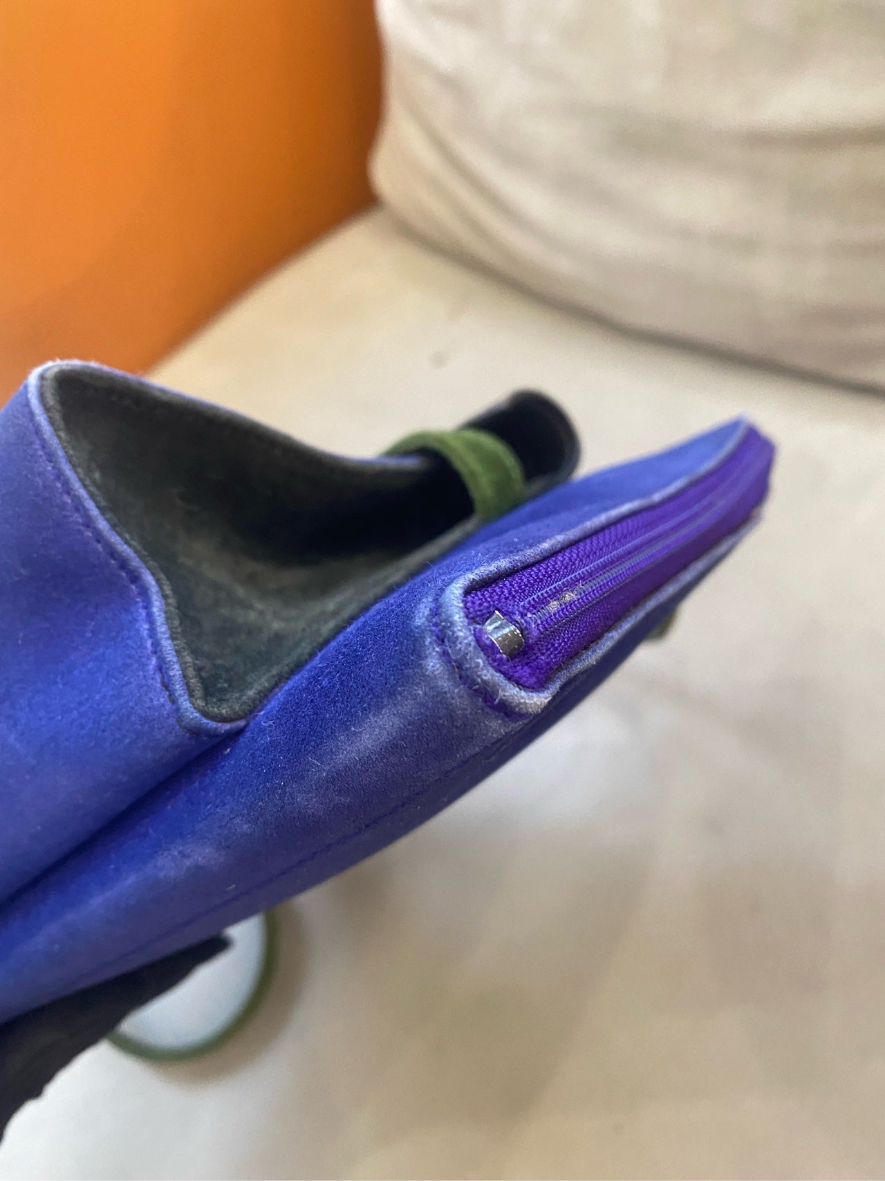 Hermès - Amsterdam Shoulder Bag - Suede and Ostrich leather - Multicolour - (mini)