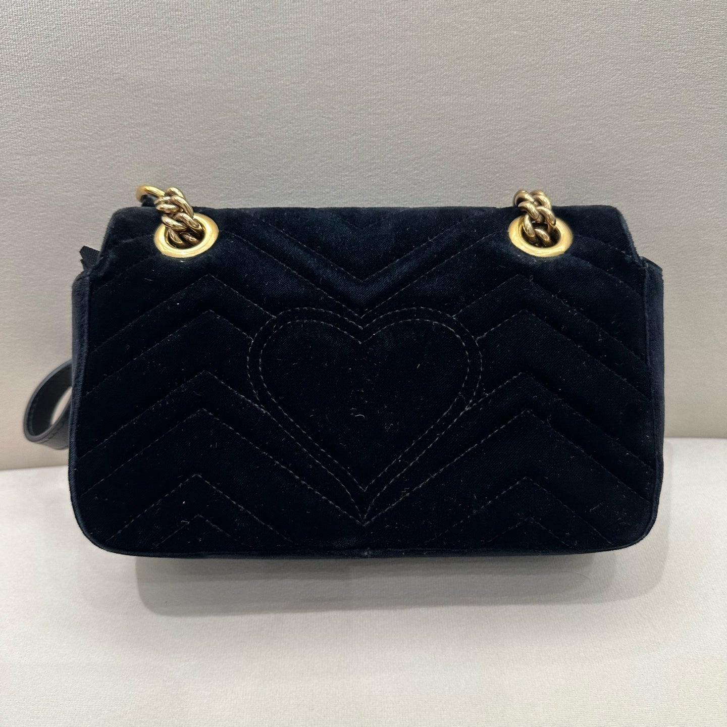Gucci - GG Marmont Matelassé Mini Shoulder Bag - Velvet - Black - (mini)