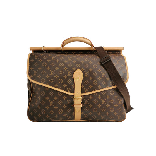 Louis Vuitton - Hunting Bag M41140 - Monogram canvas with cowhide leather trim - Brown - (Large)