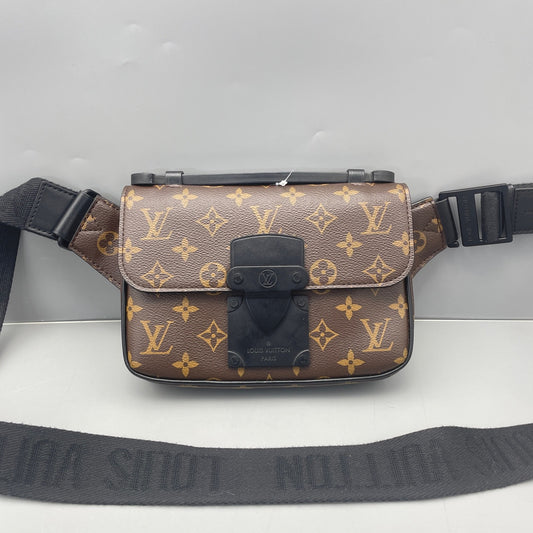 Louis Vuitton - S-Lock Messenger Belt Bag - Monogram coated canvas with leather trim - Brown - (small)
