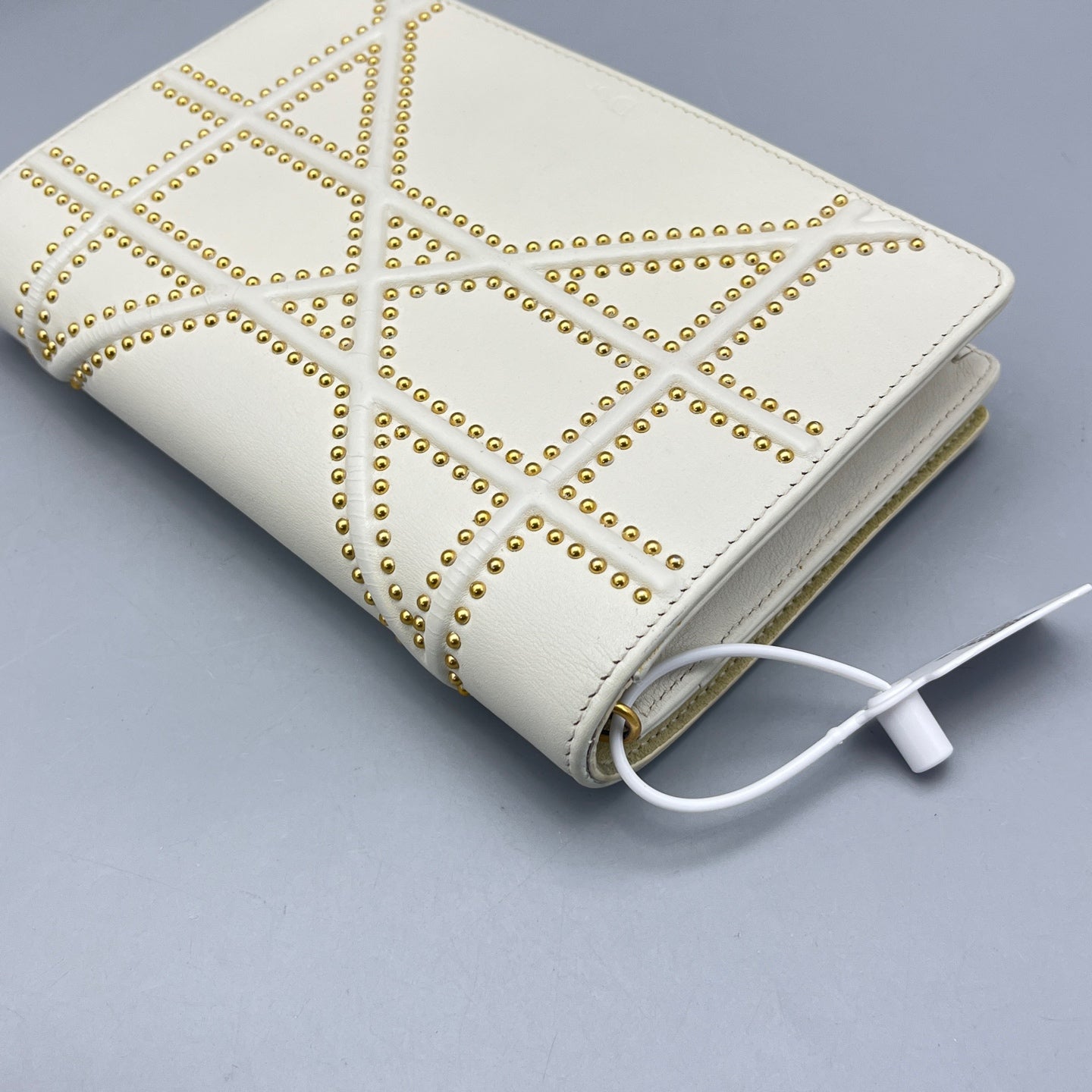 Dior - Diorama Shield Studded Flap Bag - Leather - White - (small)
