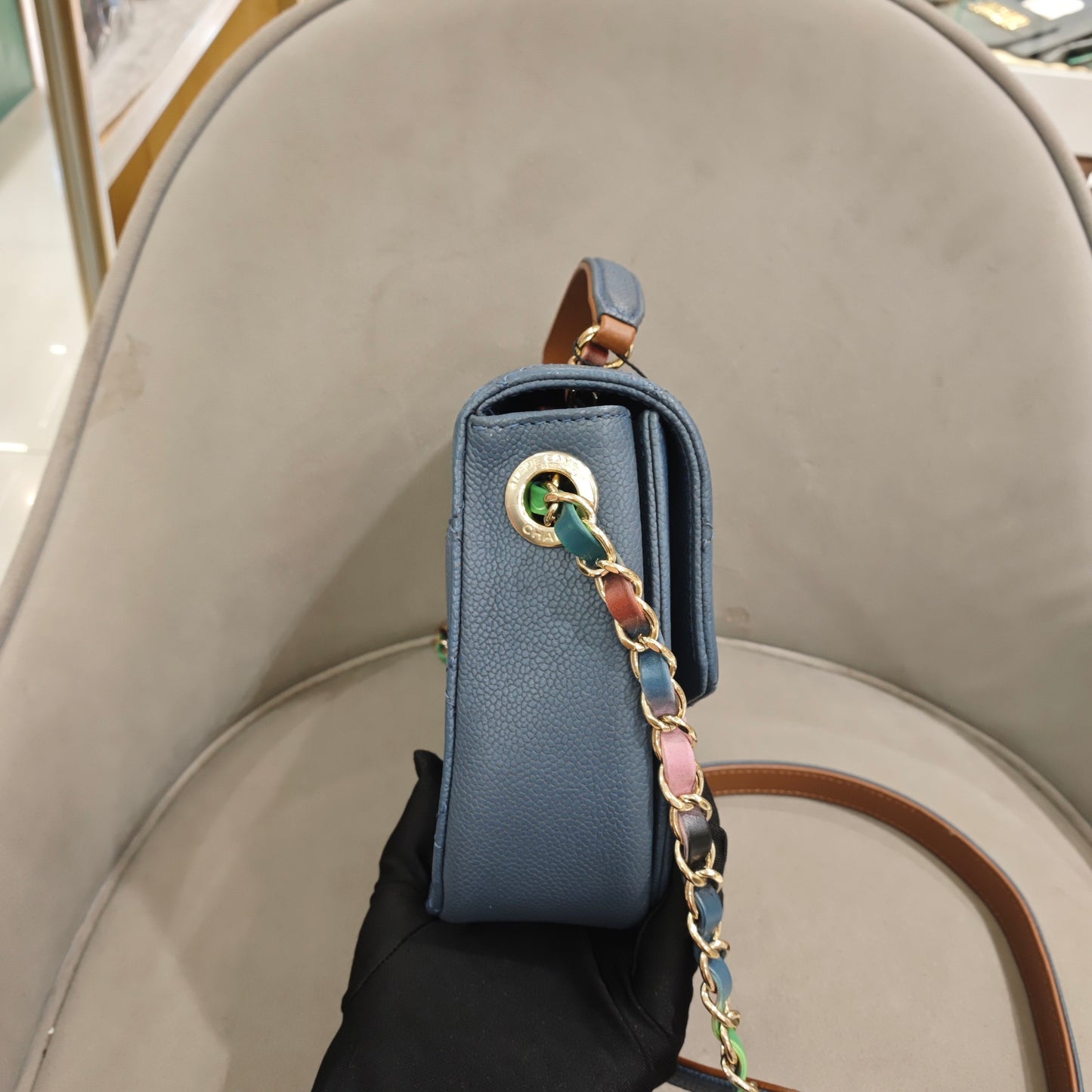 Chanel - Cuba Messenger Bag - Caviar leather - Blue - (Small)