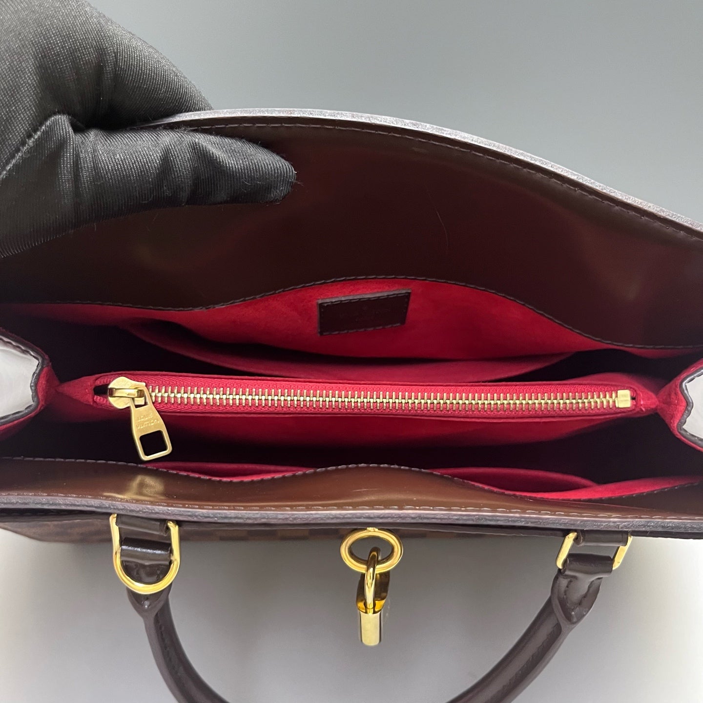 Louis Vuitton - Rivoli - Damier Ebene canvas with smooth leather trim - Brown - (medium)