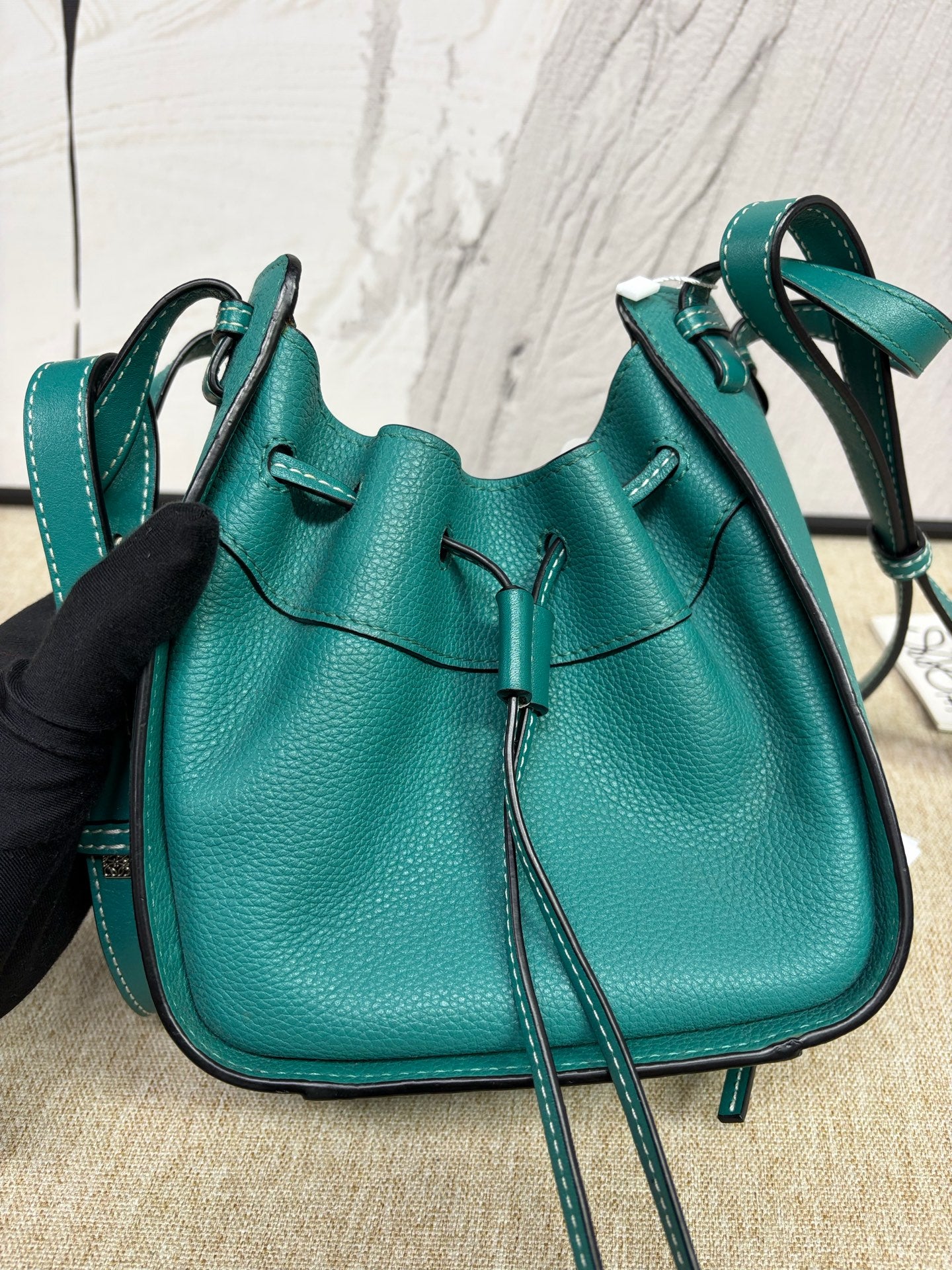 Loewe - Mini Hammock Bag - Grained calfskin leather - Green - (mini)