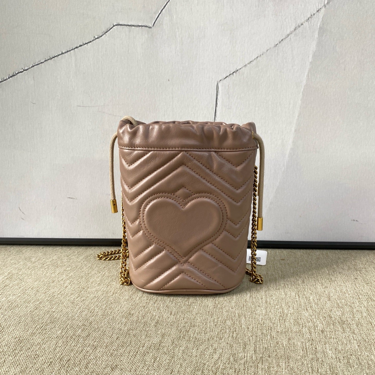 Gucci - Marmont Bucket Bag - Leather - Beige - (mini)