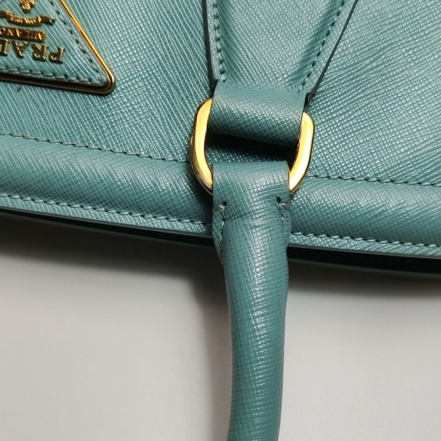 Prada - BN1801 Saffiano Lux Tote - Saffiano leather - Blue - (medium)