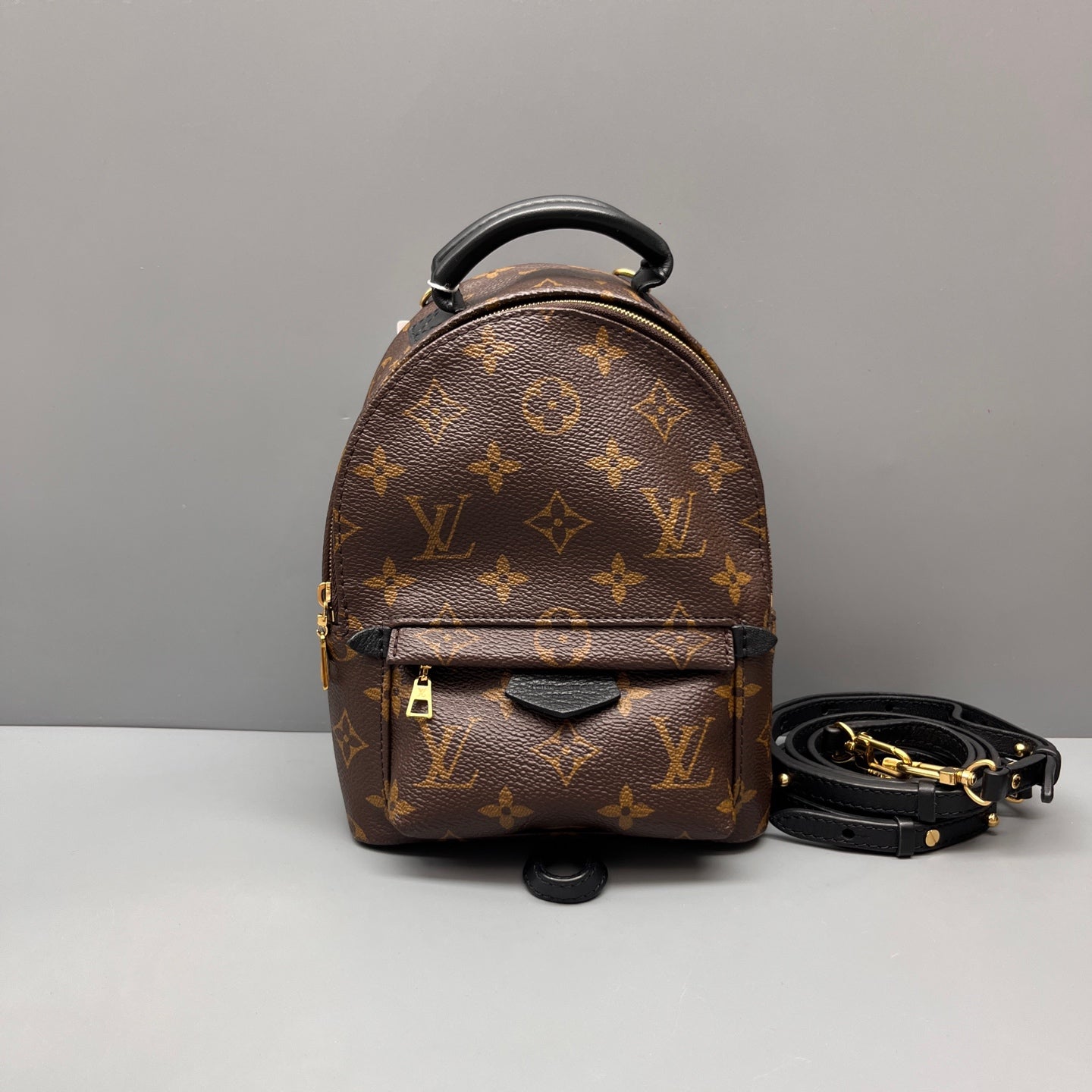 Louis Vuitton - Palm Springs Mini Backpack - Monogram coated canvas with leather trim - Brown - (mini)