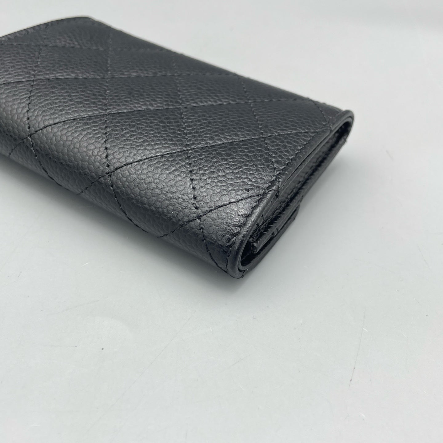 Chanel - Classic Quilted Card Holder - Grained calfskin leather - Black - (small)