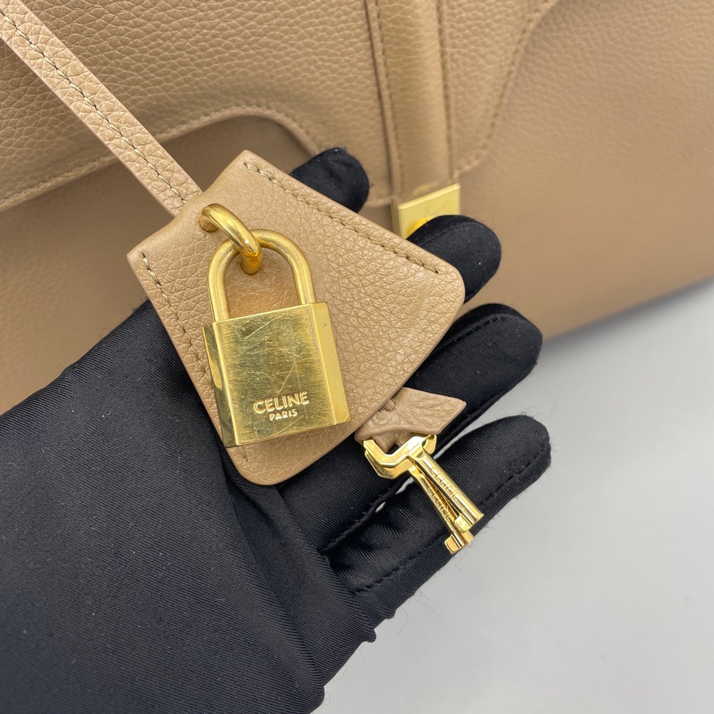 Celine - Soft 16 Handbag - Grained leather - Beige - (medium)