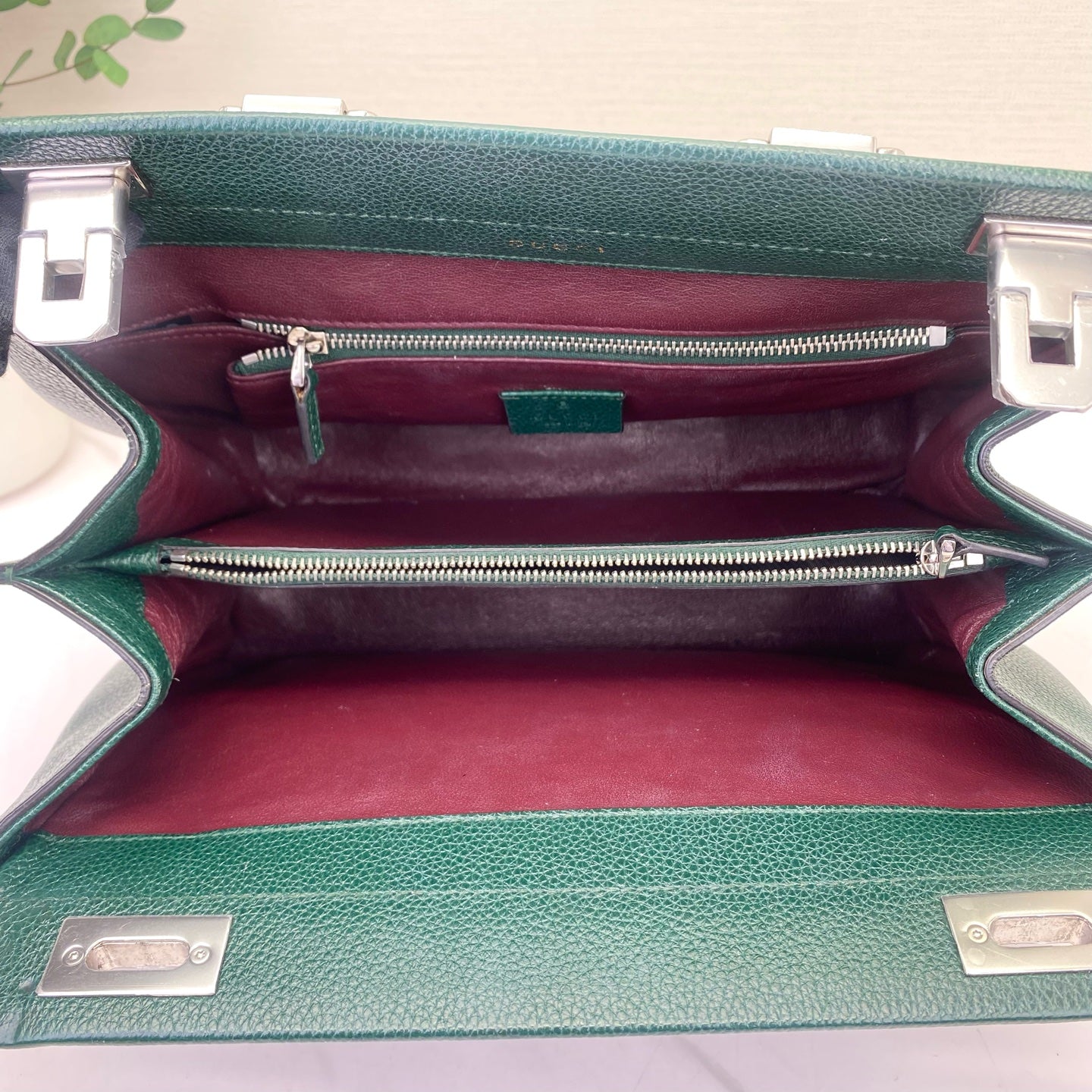 Gucci - Zumi Top Handle Bag - Leather - Green - (Small)