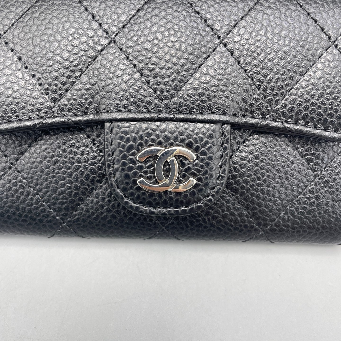 Chanel - Classic Quilted Card Holder - Grained calfskin leather - Black - (small)