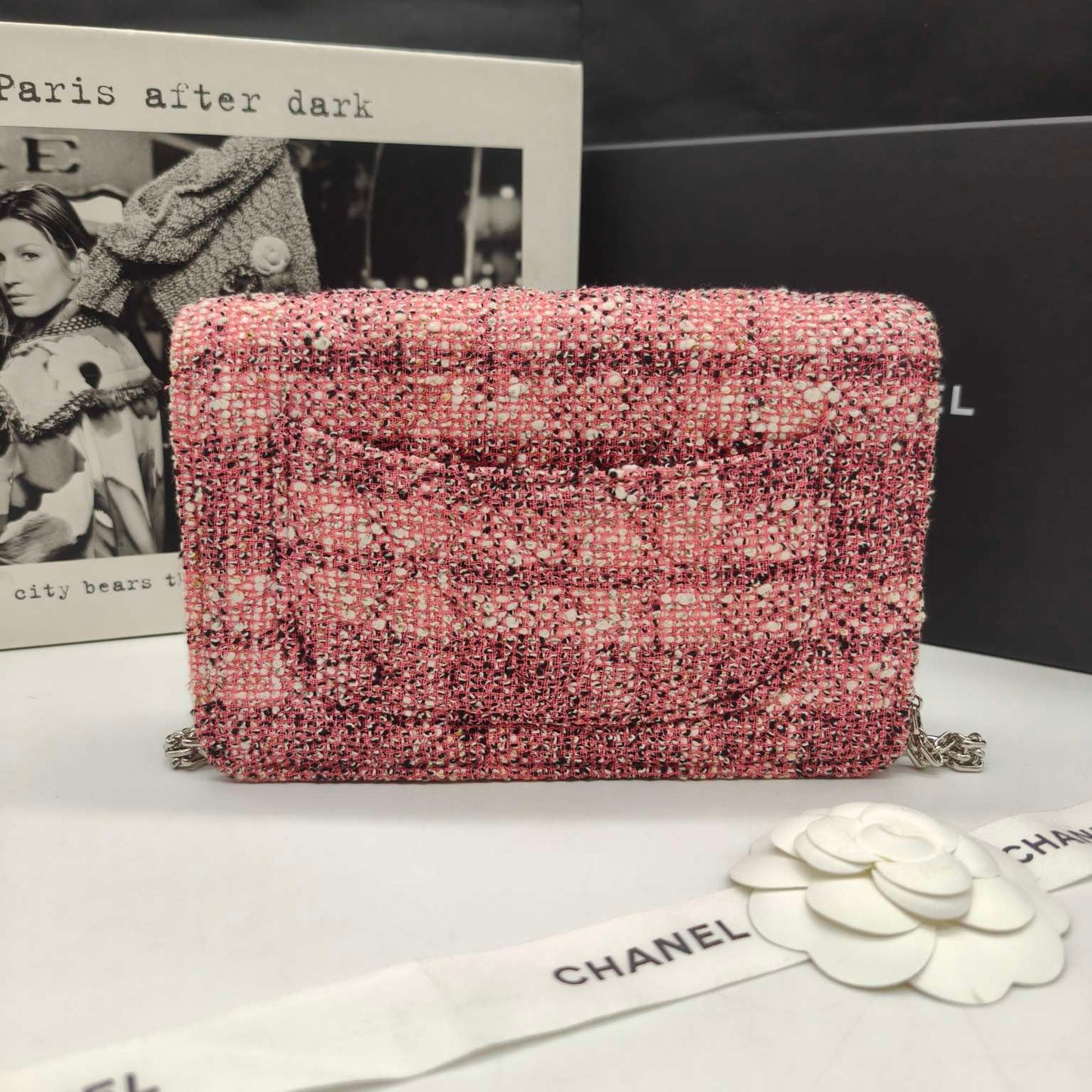 Chanel - 2.55 Reissue Wallet On Chain (WOC) - Tweed - Pink with Multicolour - (mini)
