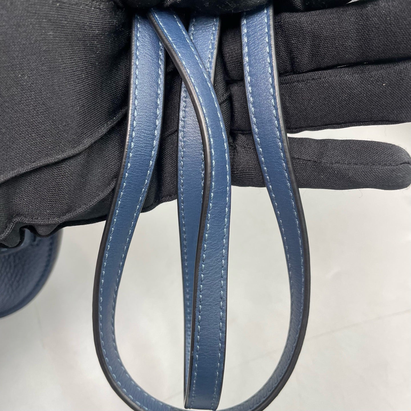 Loewe - Gate Mini Crossbody Bag - Grained calfskin leather exterior with suede lining - Navy - (mini)