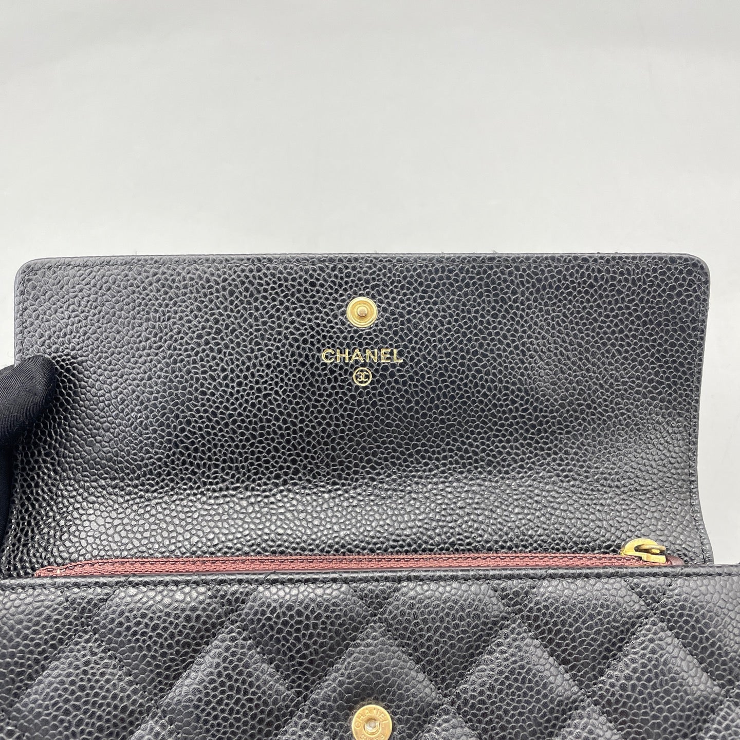 Chanel - Classic Long Flap Wallet - Grained calfskin leather - Black - (medium)