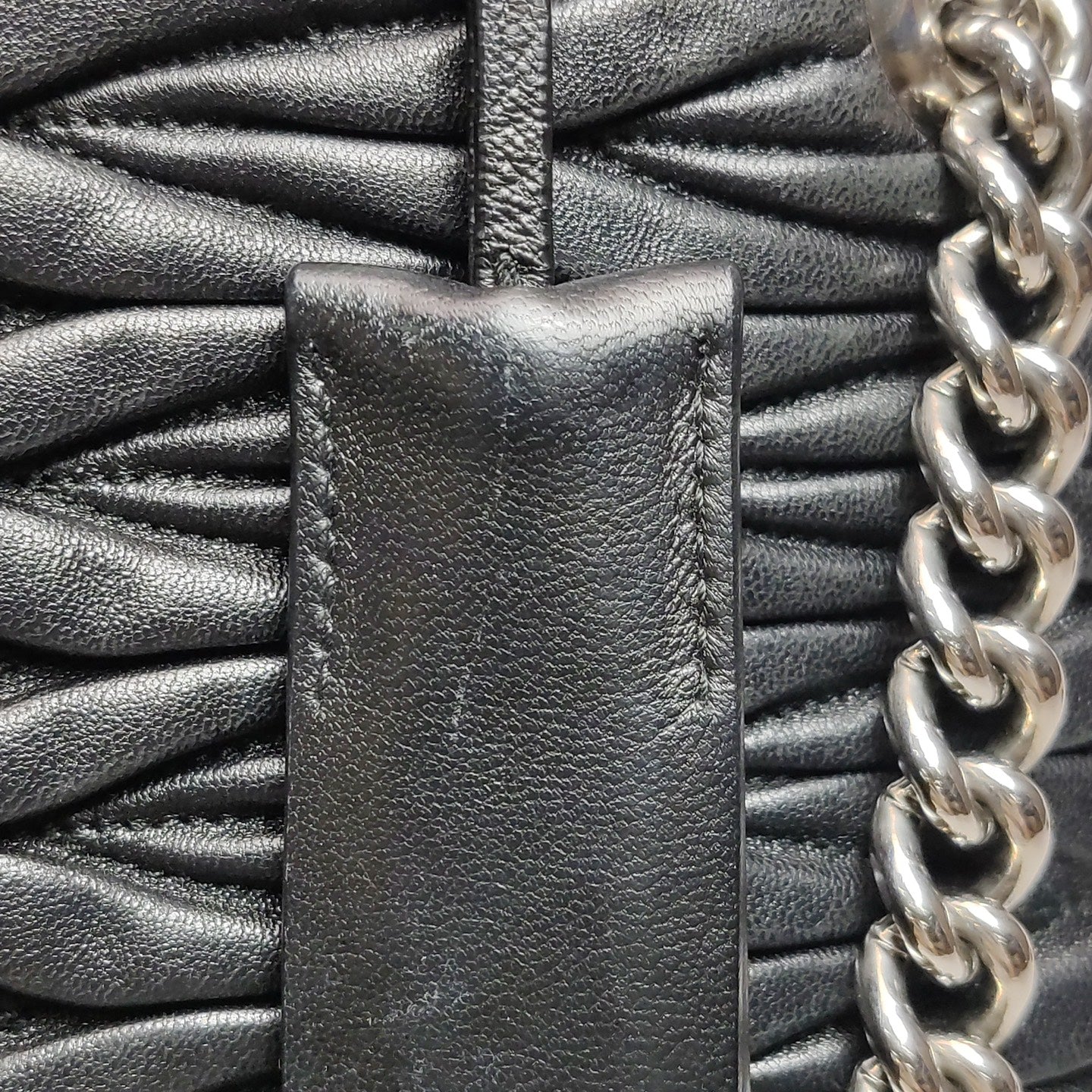 Miu Miu - Matelassé Shoulder Bag 5BD047-N88-F0002 - Lambskin leather - Black - (small)