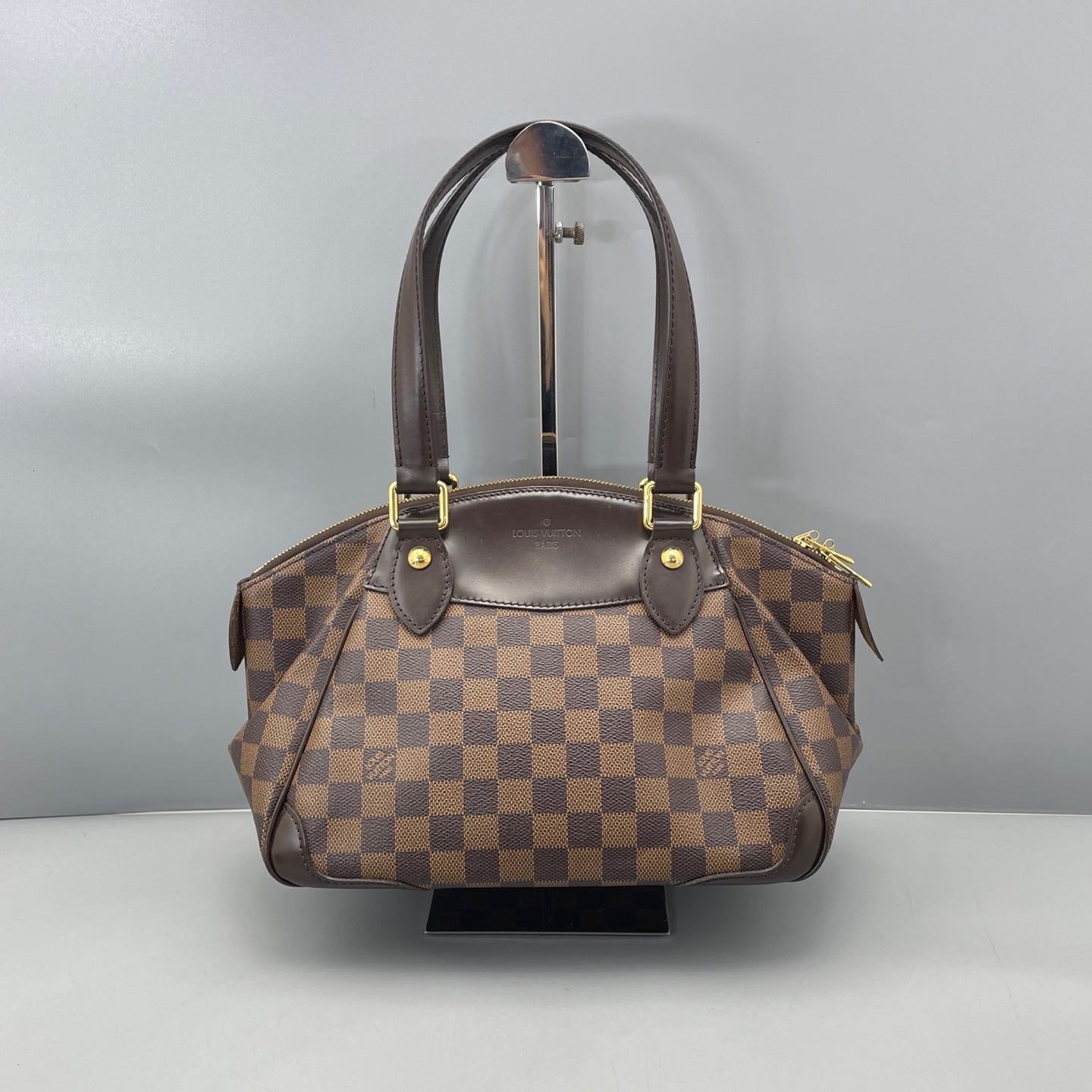 Louis Vuitton - Dumpling Bag - Damier Ebene canvas with leather trim - Brown - (Medium)