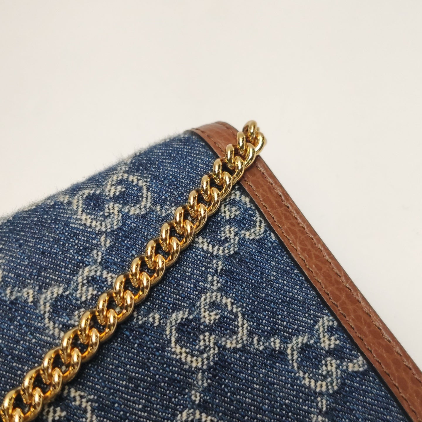 Gucci - Jackie 1961 WOC - Denim with leather trim - Blue - (mini)