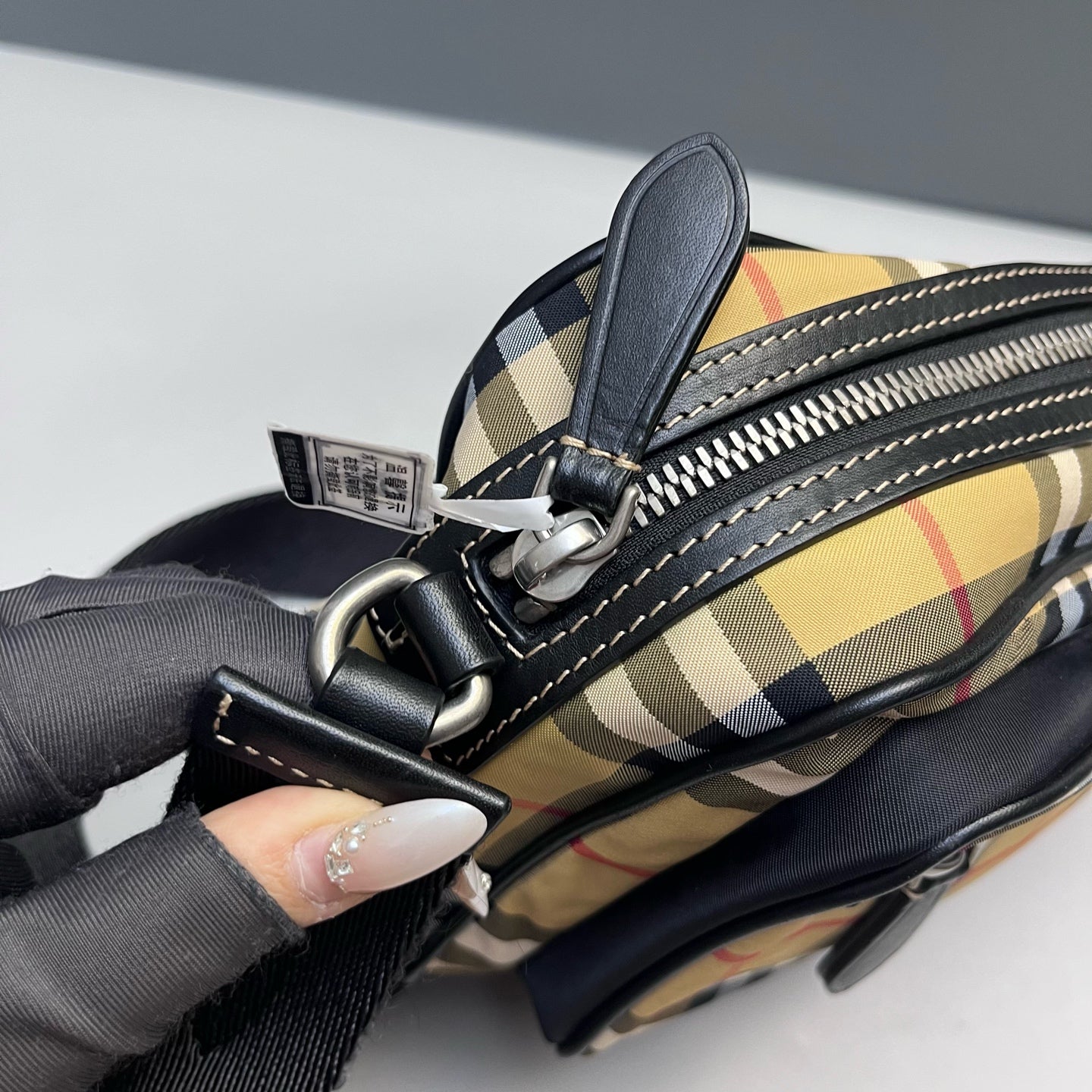 Burberry - Camera Bag - Canvas with leather trim - Beige - (small)
