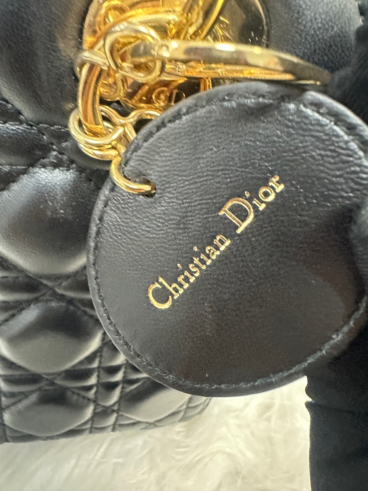 Dior - Lady Dior - Lambskin leather - Black - (medium)