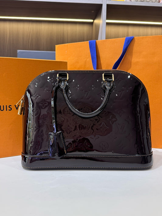 Louis Vuitton - Alma GM - Patent leather - Burgundy - (Large)