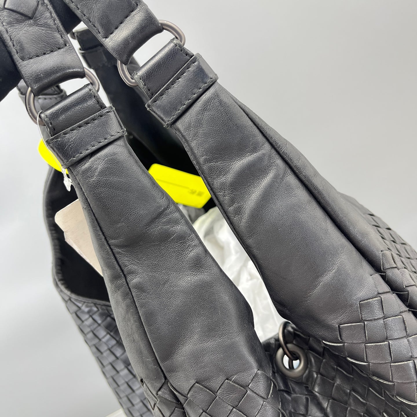 Bottega Veneta - Intrecciato Double Bridge Hobo Bag - Leather - Black - (Large)