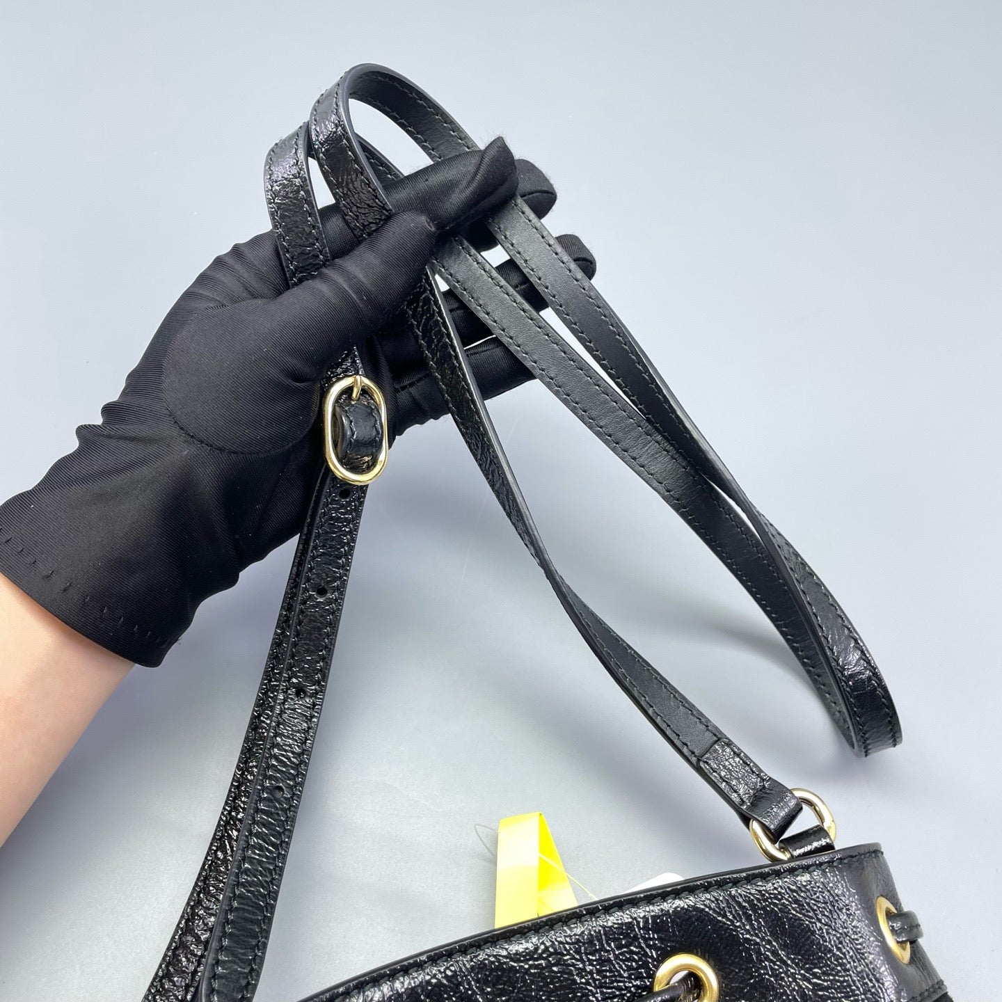 Gucci - Mini Bucket Bag - Suede and Patent leather - Black - (mini)