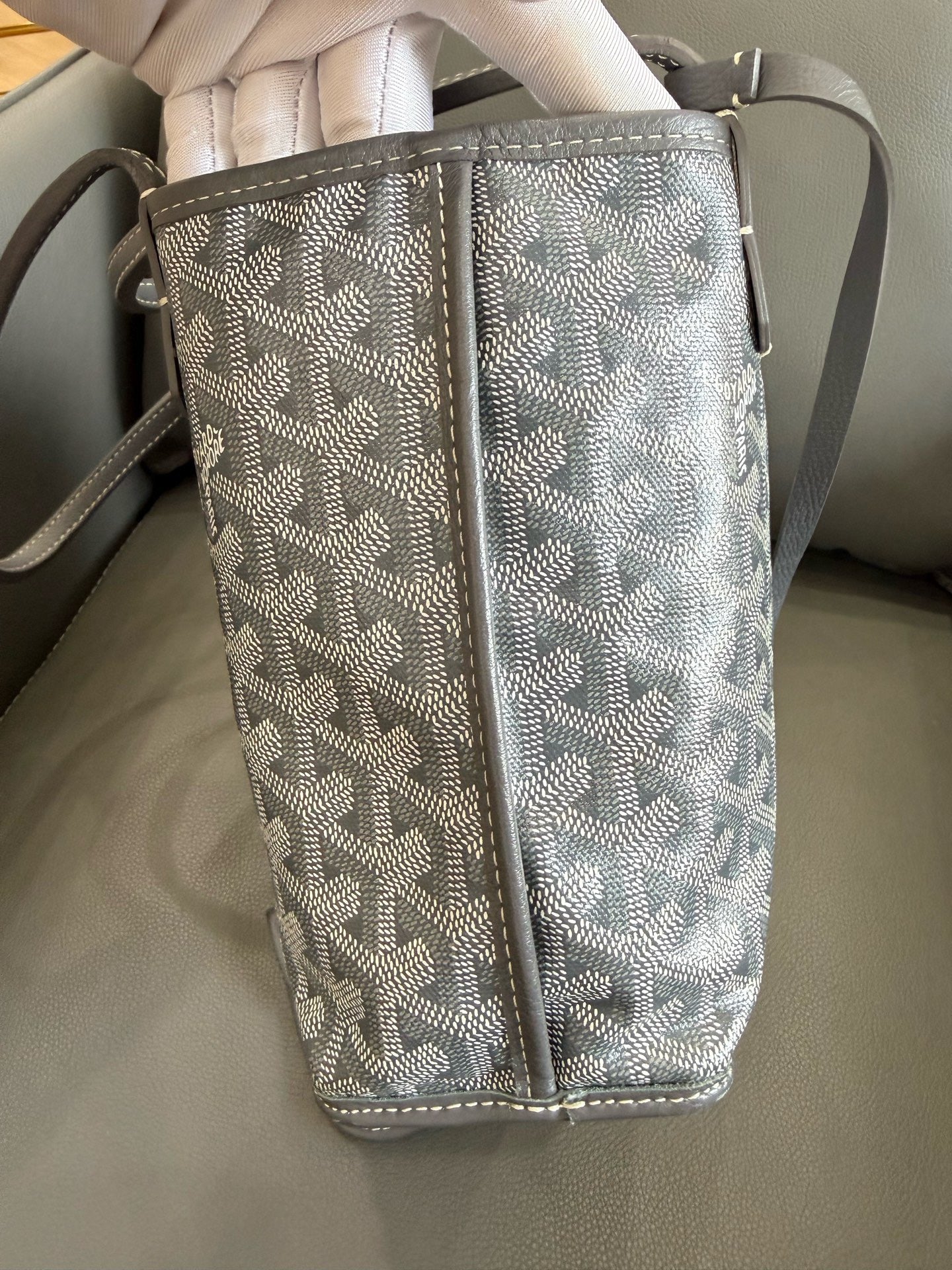 Goyard - Anjou Reversible Tote - Goyardine canvas and leather - Grey - (mini)