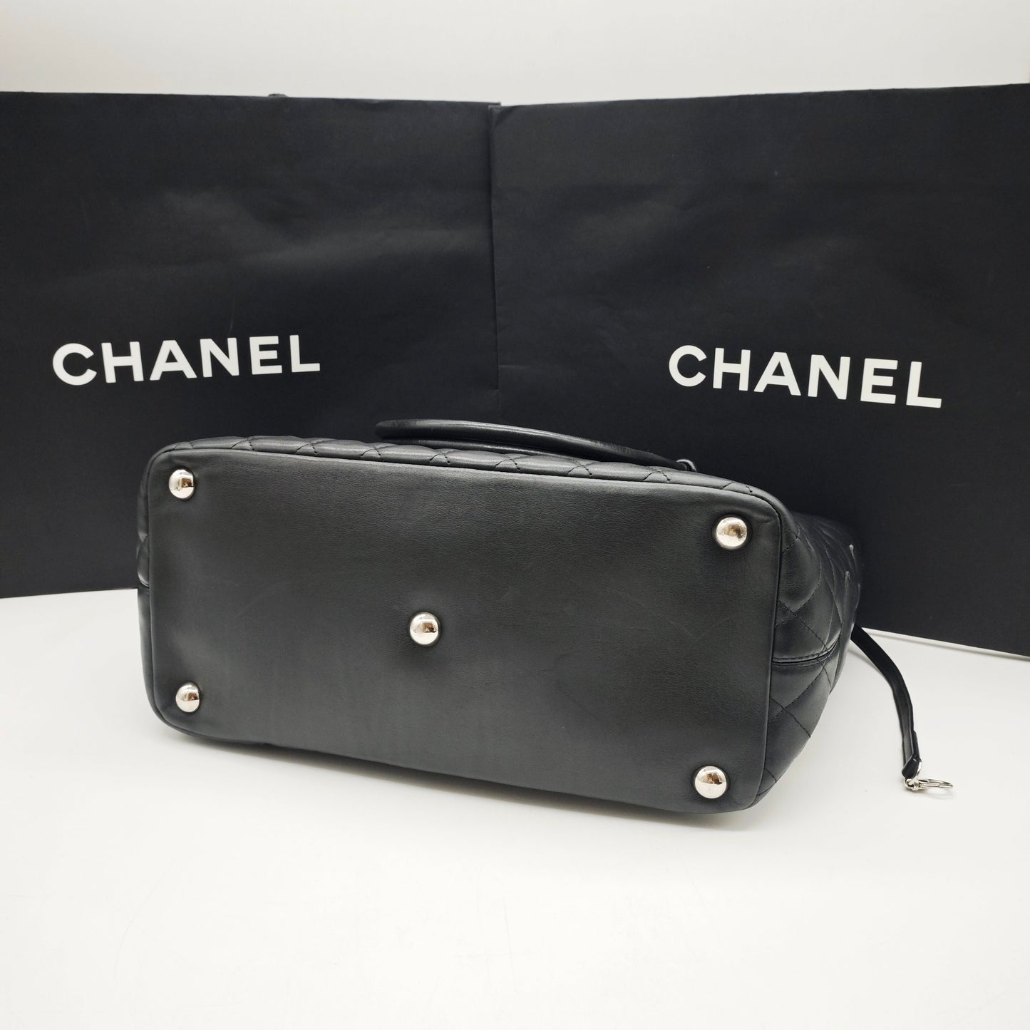 Chanel - Cambon Tote Bag - Calfskin leather - Black - (Medium)