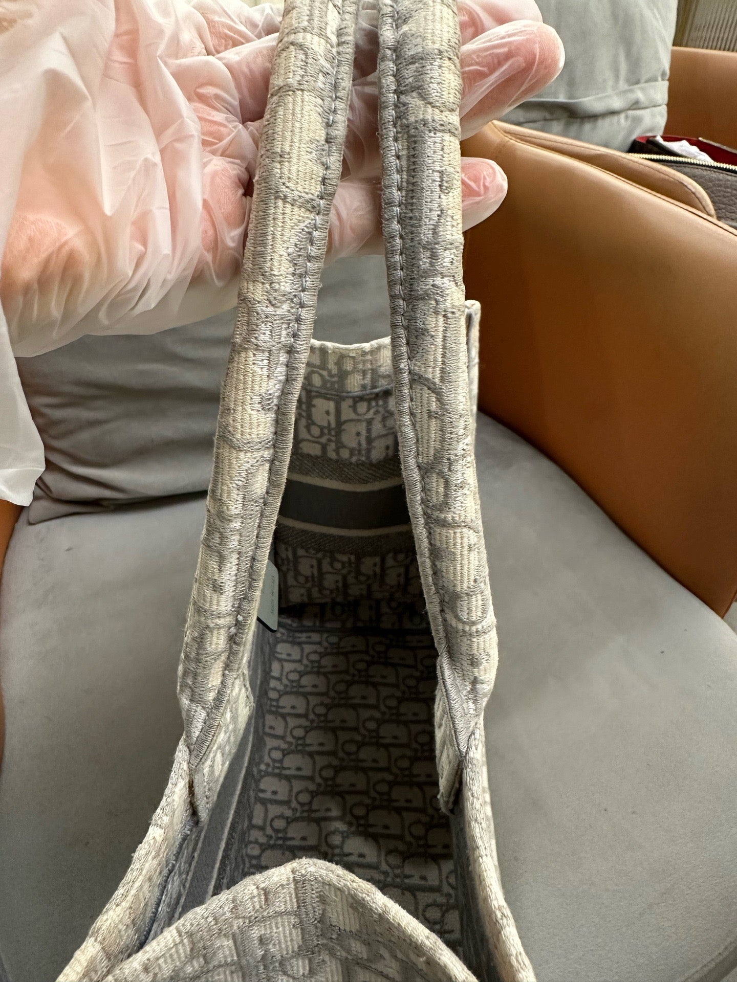 Dior - Book Tote - Oblique Jacquard Canvas - Grey - (medium)