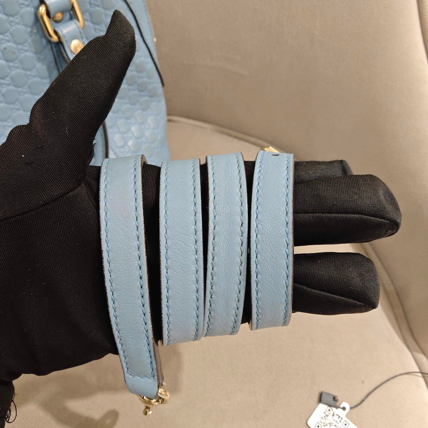 Gucci - Microguccissima Mini Dome Bag - Microguccissima embossed leather - Light Blue - (mini)