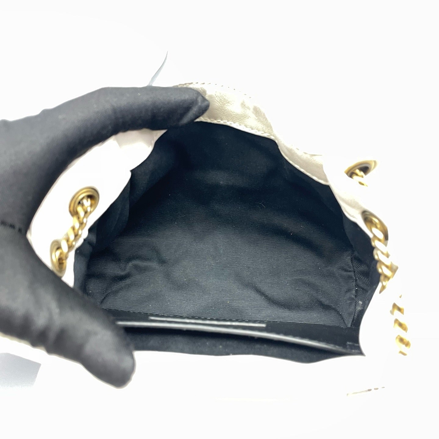 Saint Laurent - Nolita Mini Chain Bag - Quilted leather - White - (mini)
