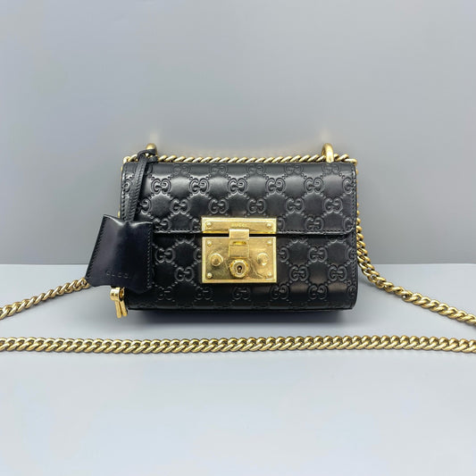 Gucci - Padlock - Leather - Black - (small)