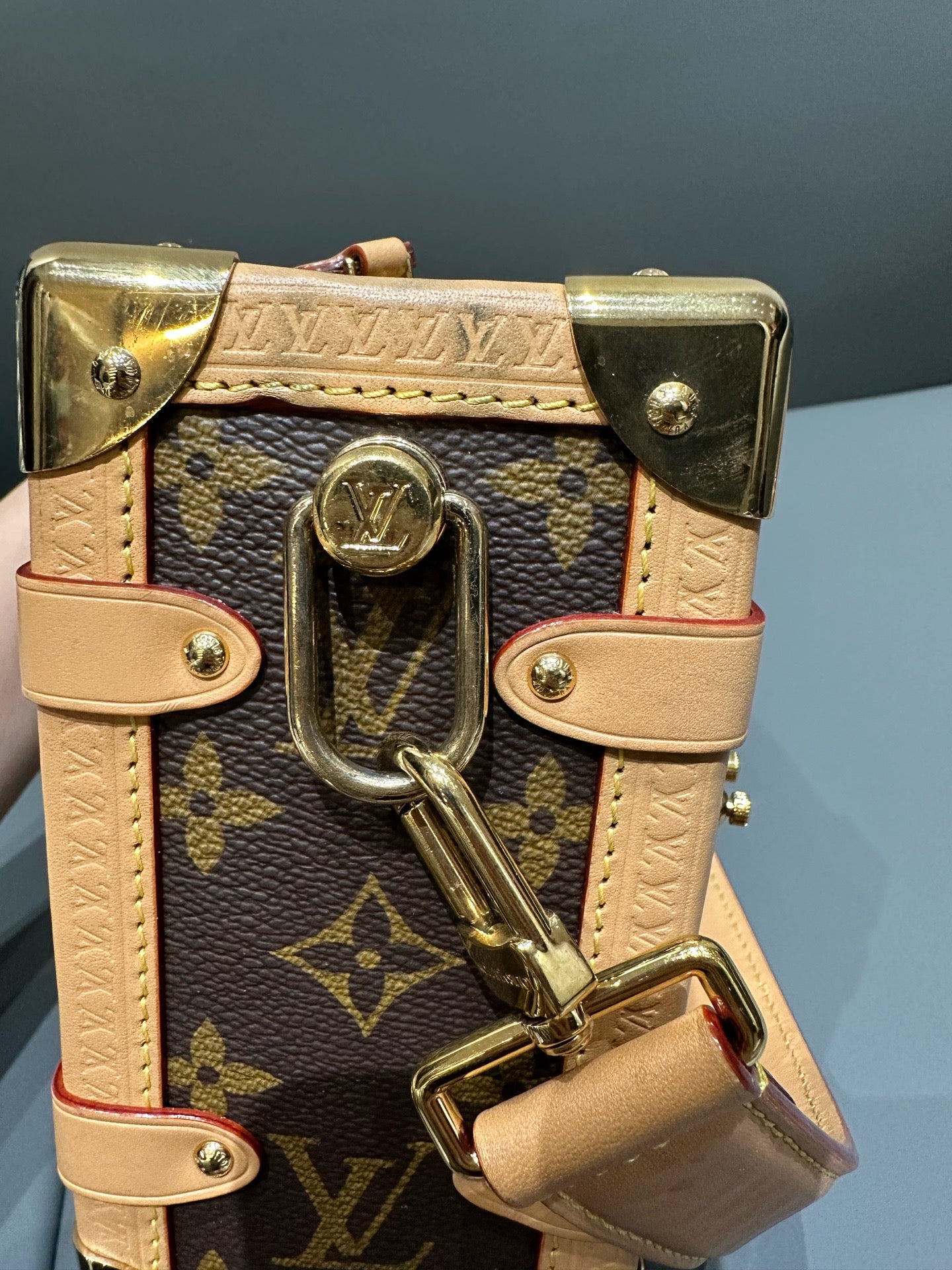 Louis Vuitton - Side Trunk - Monogram coated canvas with natural Vachetta leather trim - Brown - (medium)