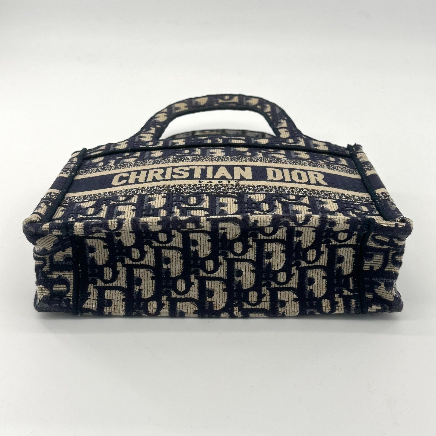Dior - Book Tote Mini - Embroidered Canvas - Blue - (mini)
