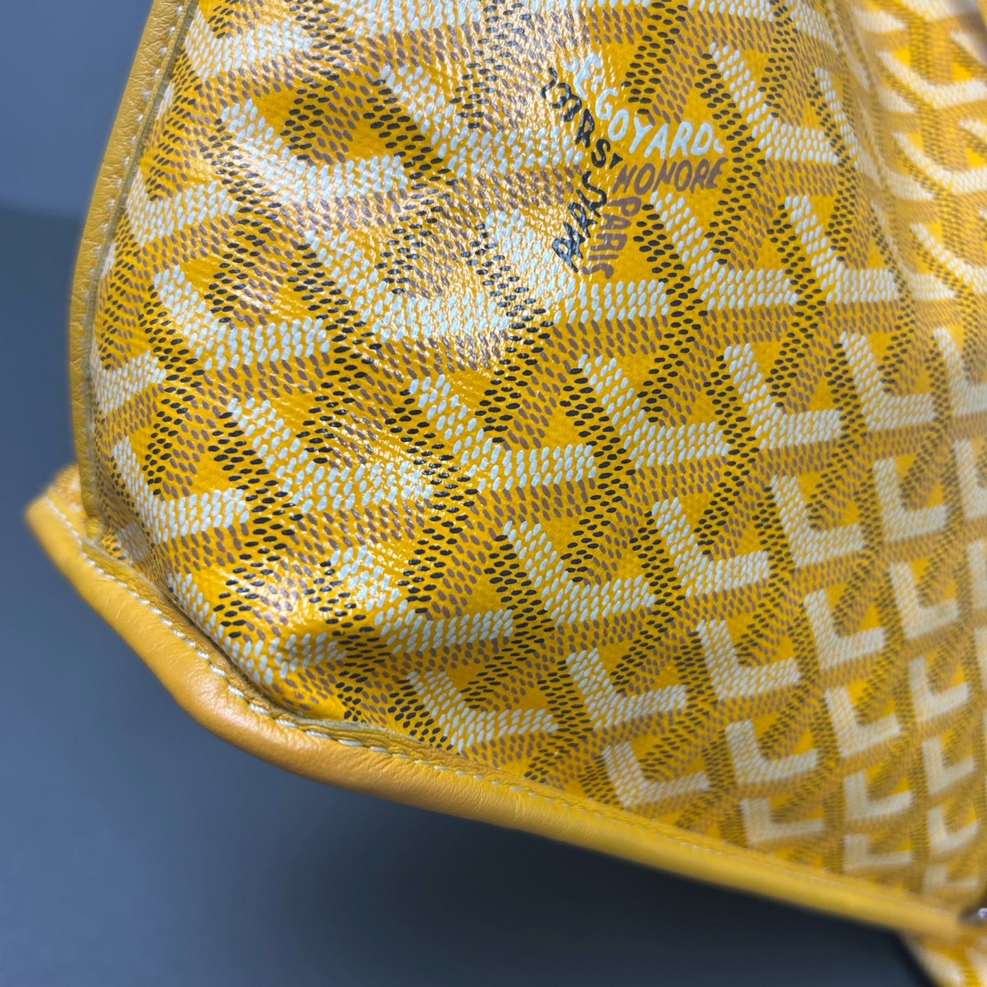 Goyard - Anjou Mini Reversible Tote - Goyardine canvas with leather trim - Yellow - (mini)